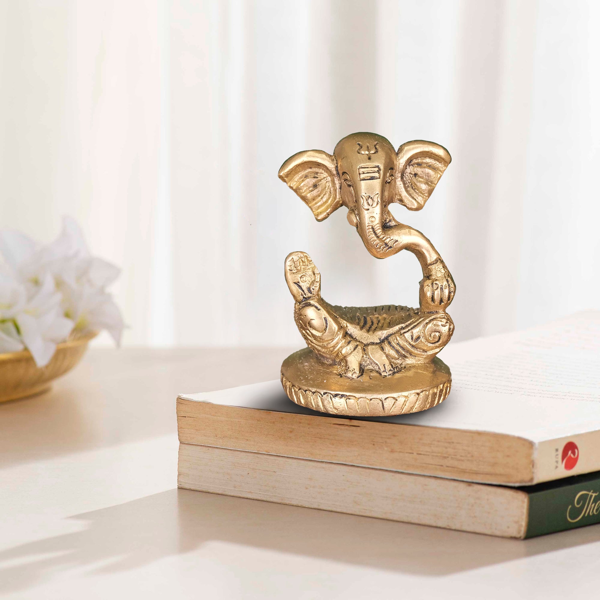 Brass Modern Ganesha - 3.5 Inch
