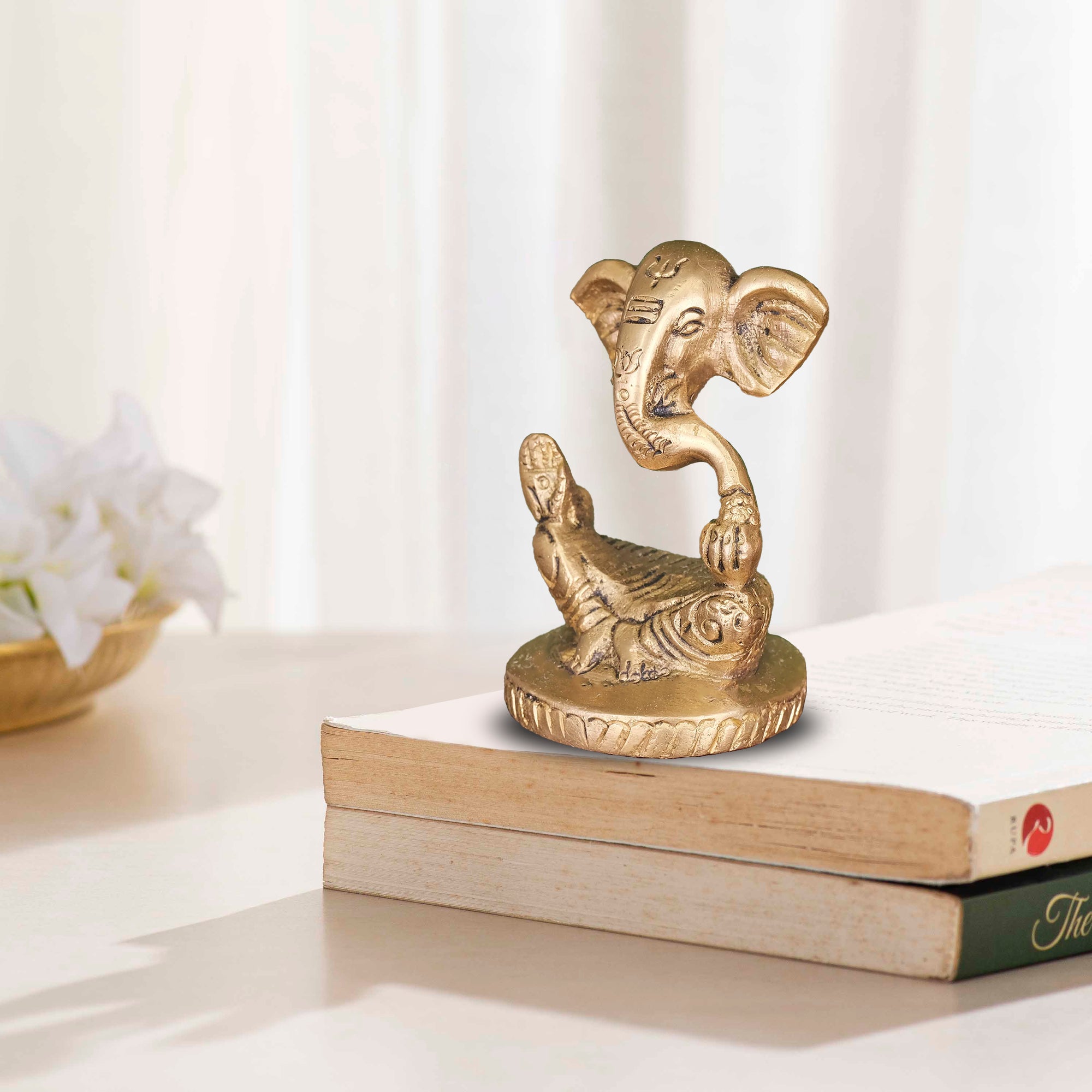 Brass Modern Ganesha - 3.5 Inch