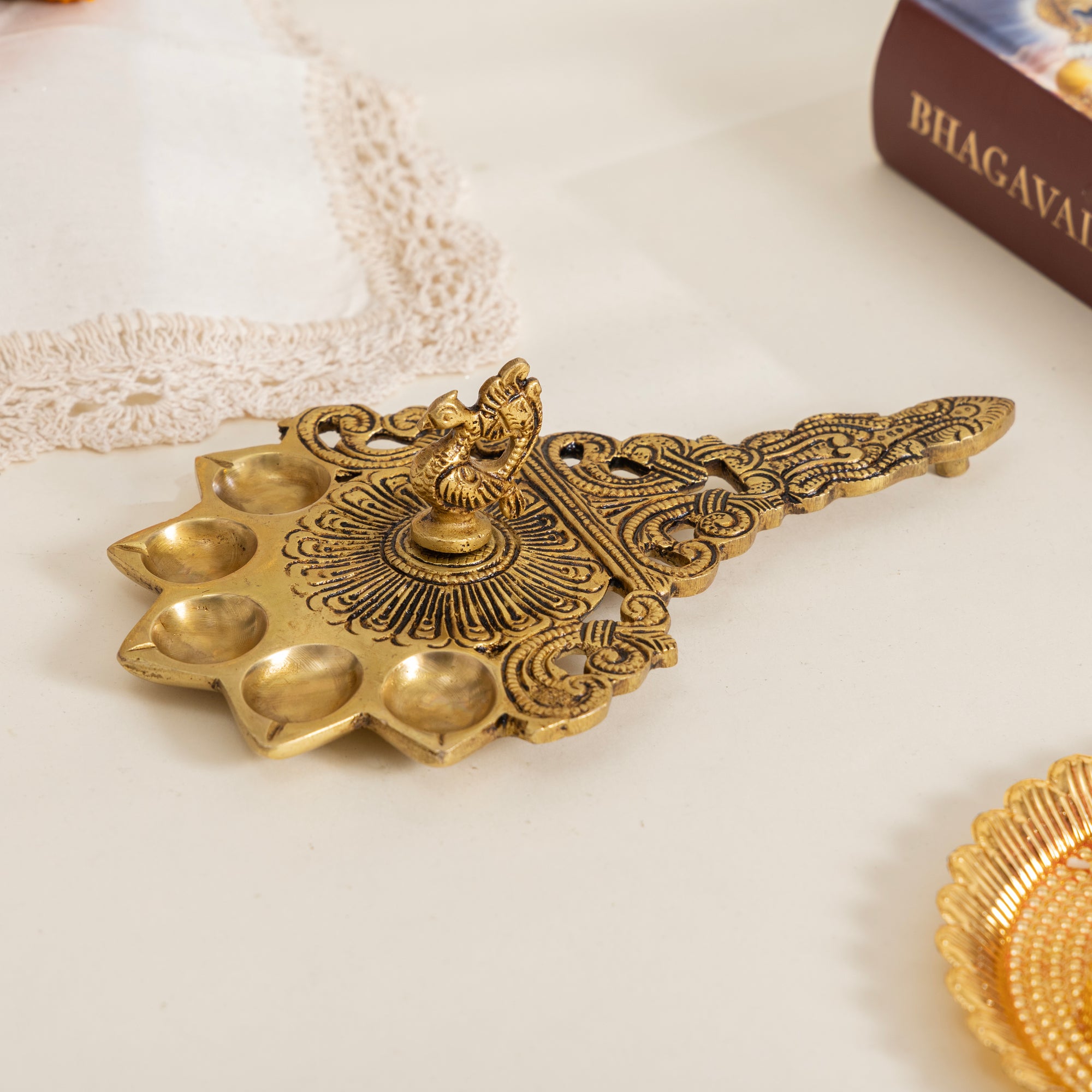 Brass Panch Aarti Diya