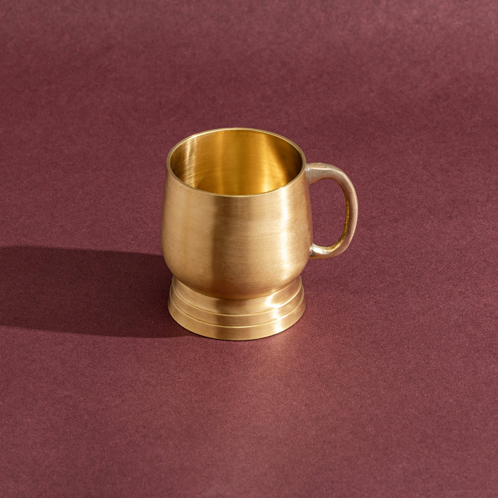 Brass Oreo Mug with Tea Infuser - Handcrafted & Food-Safe