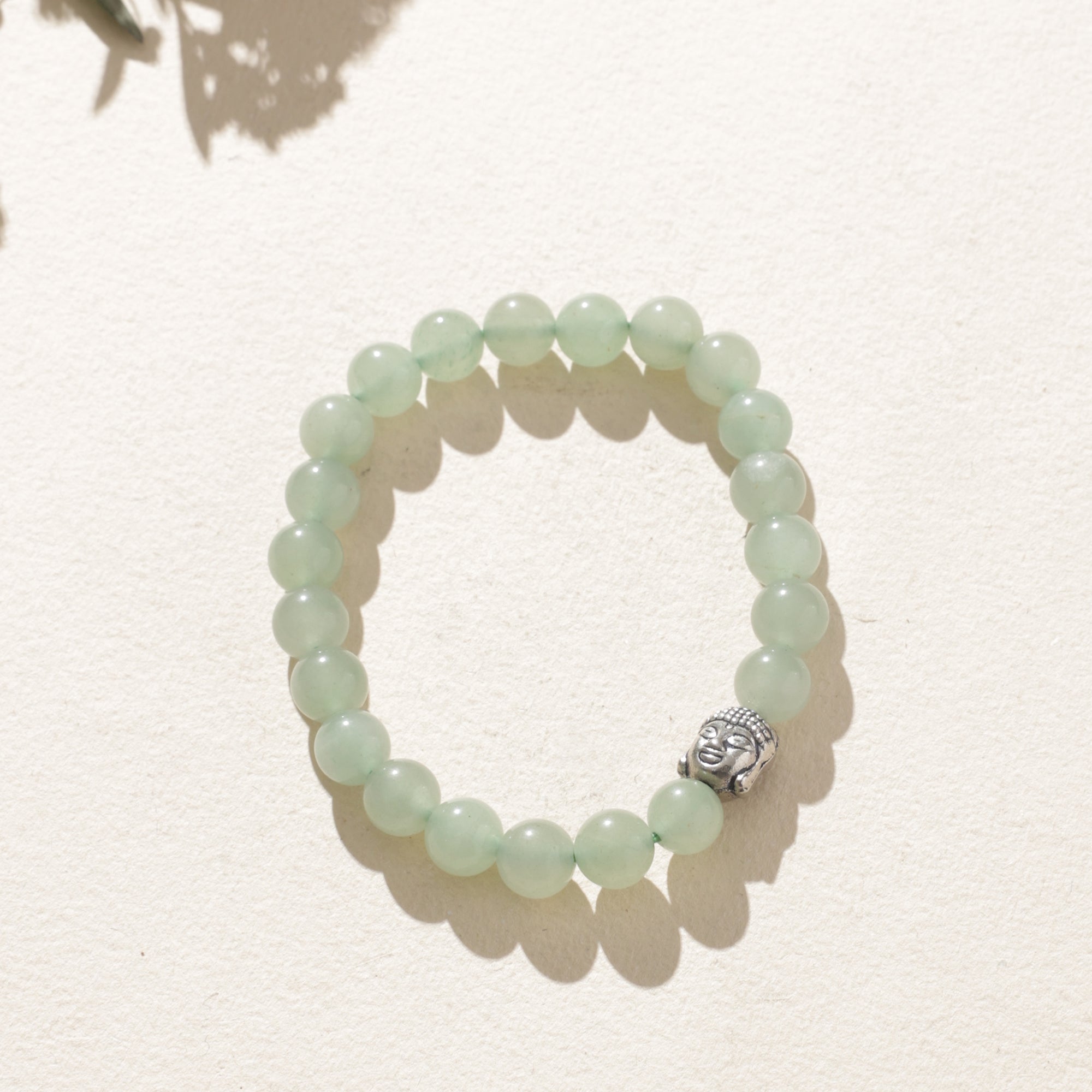 Certified Green Aventurine with Buddha Head Charm