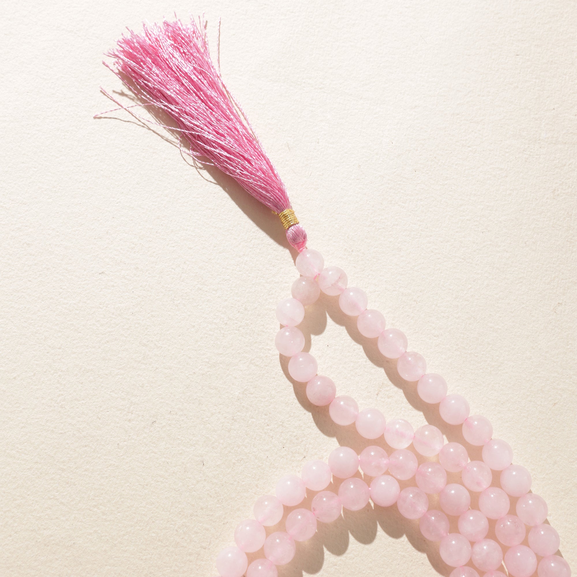 Rose Quartz Healing Crystal Mala (Love Stone)