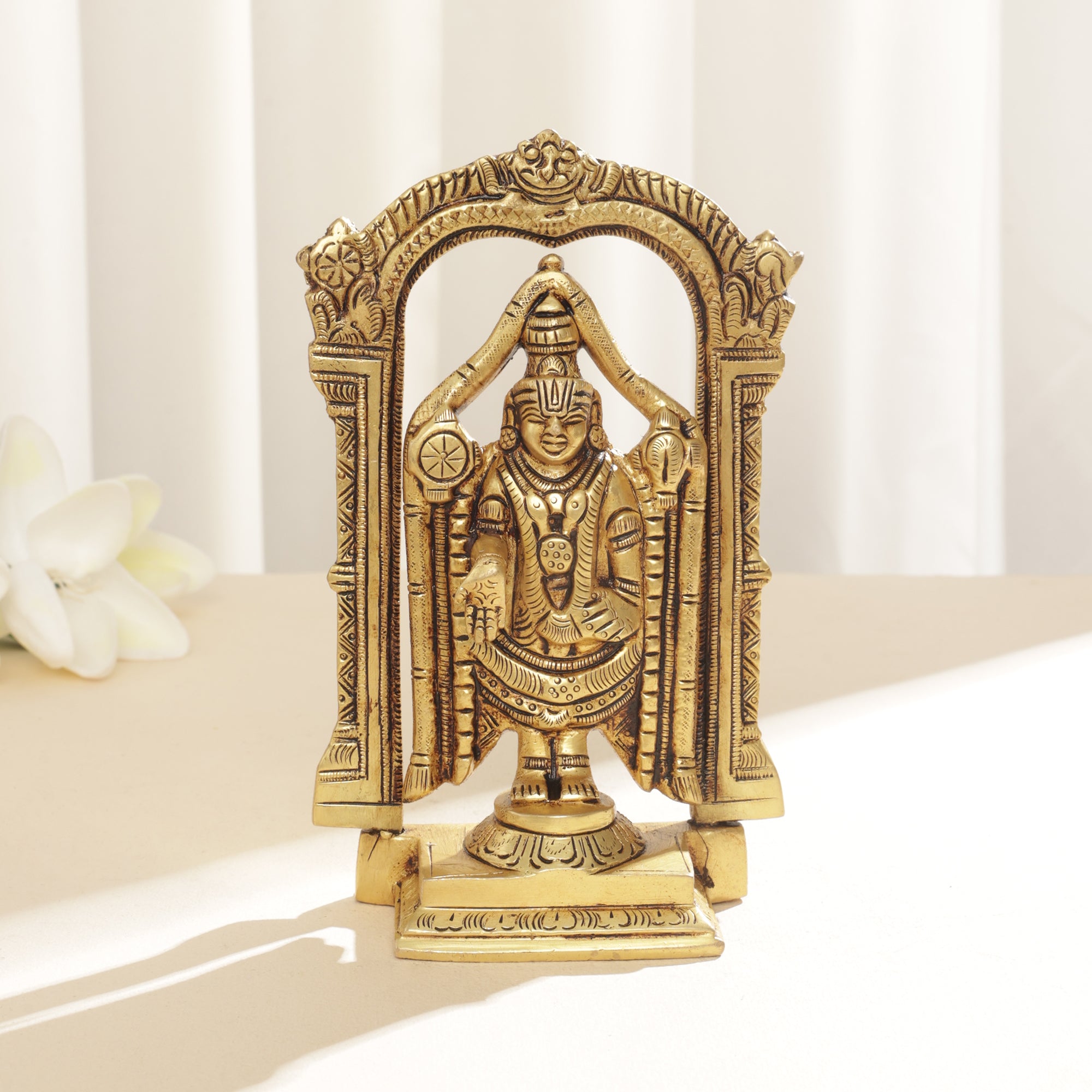 Brass Balaji Frame Idol - 7 Inch