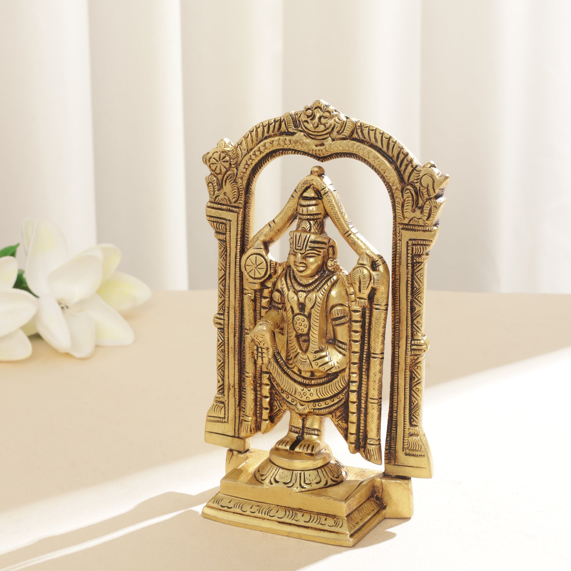 Brass Balaji Frame Idol - 7 Inch