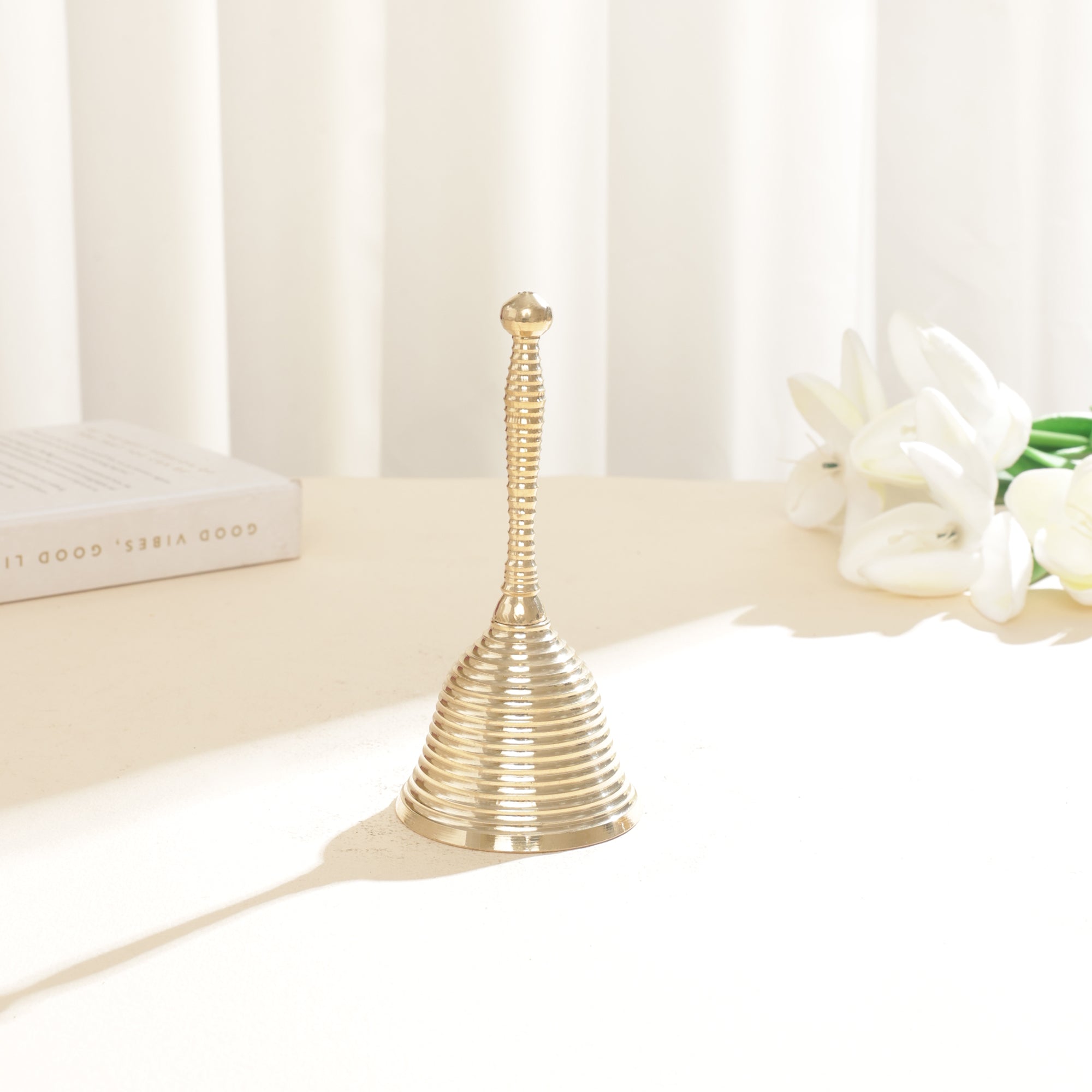 Brass Pooja Ring Bell - 5 Inch