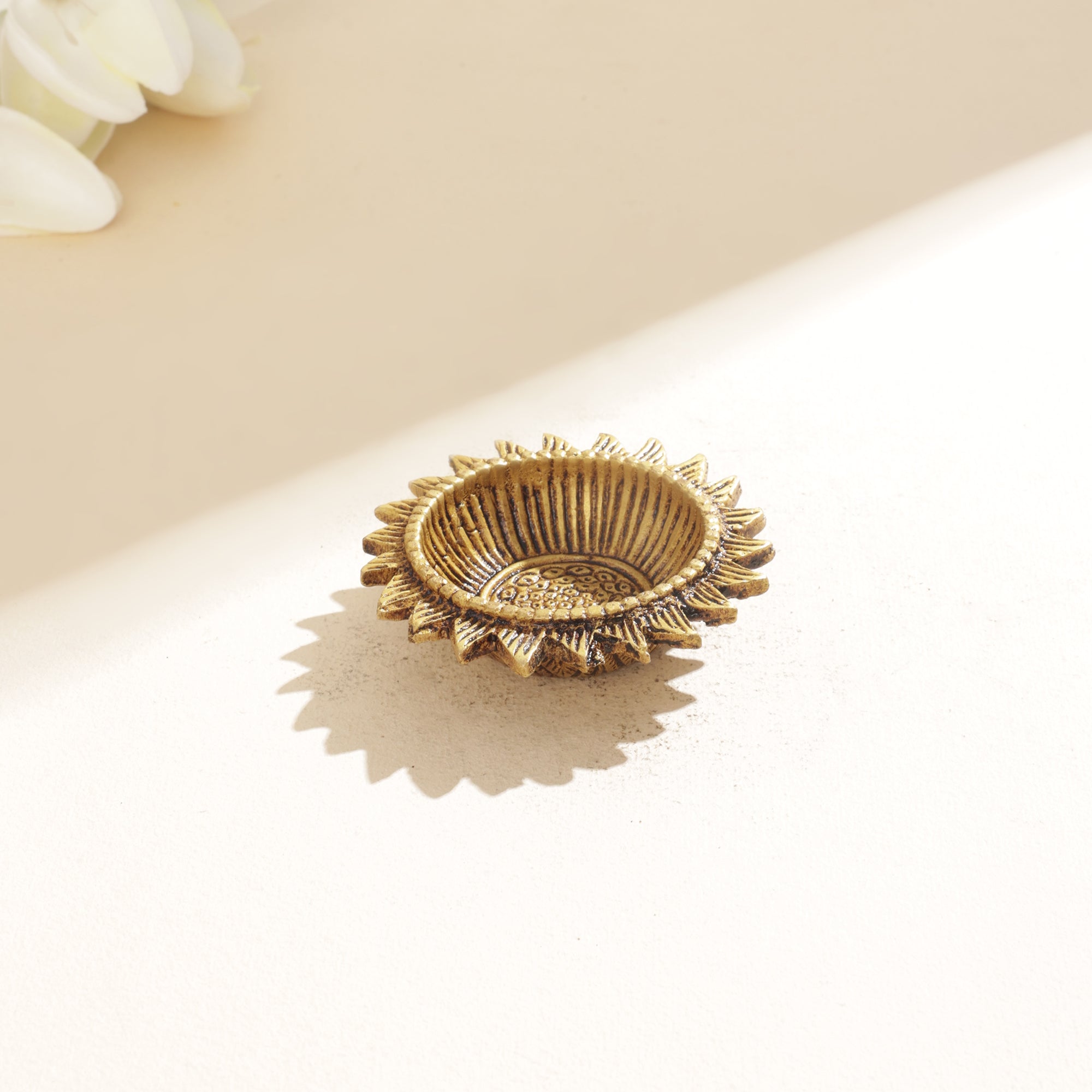 Brass Surya Mukhi Diya - 3 inch