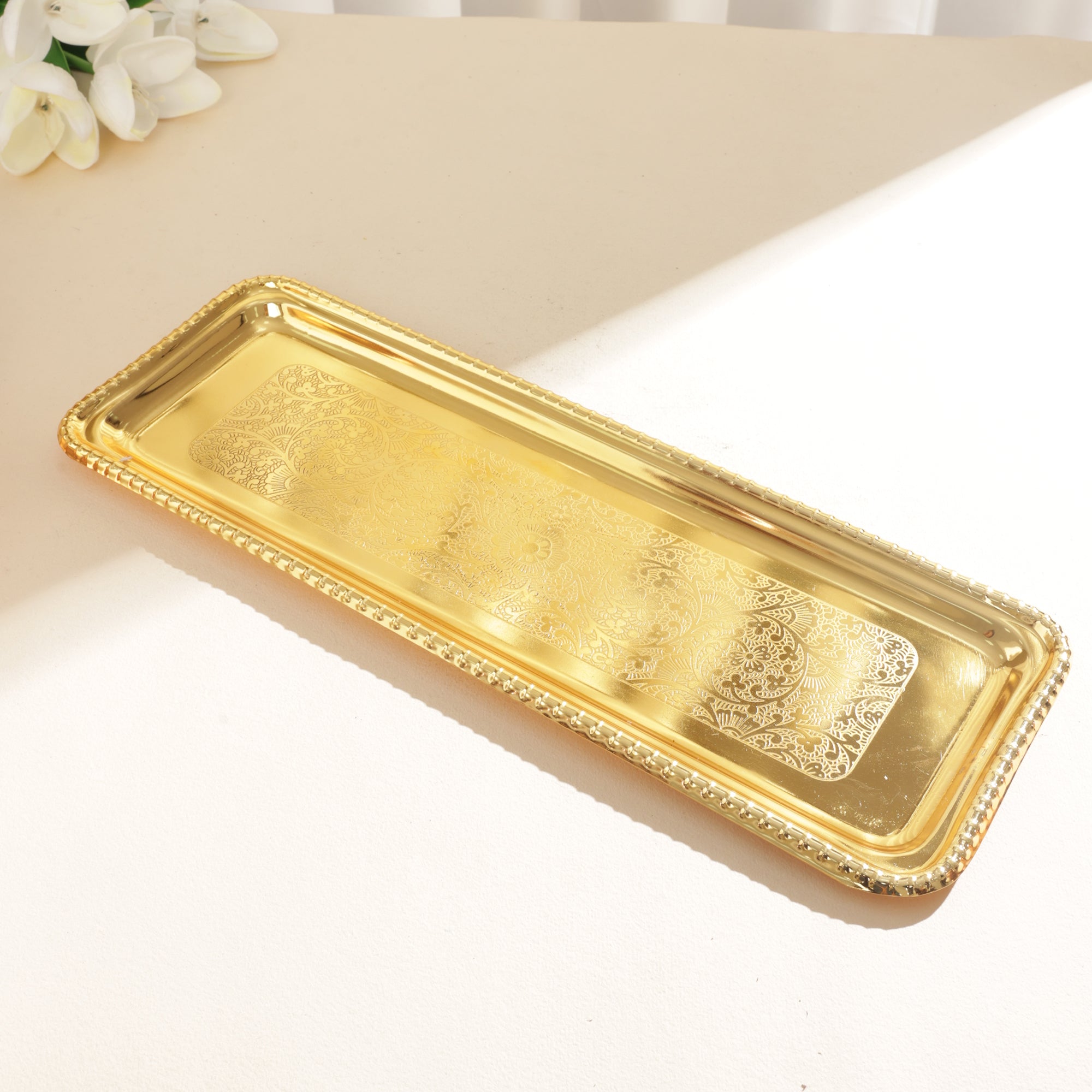 Copper Coating Dry Fruit Serving Container With Tray Set of 3