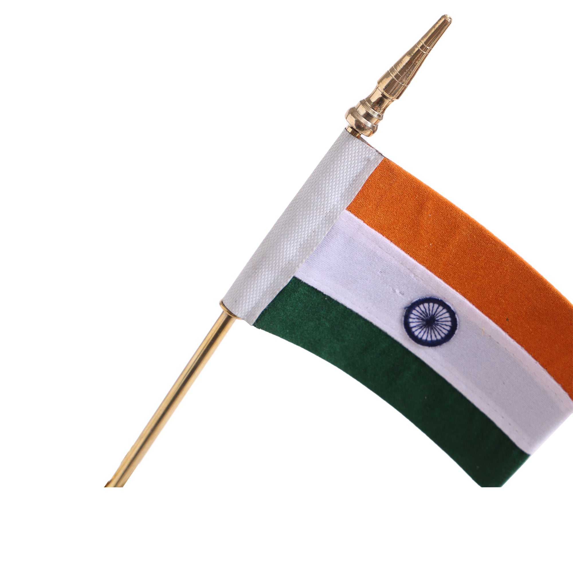Brass National Triple Flag Stand - 15 inch