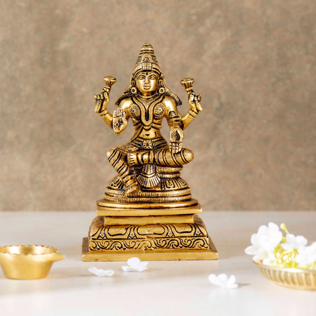 Superfine Laxmi Ganesha Idol - 7 Inch