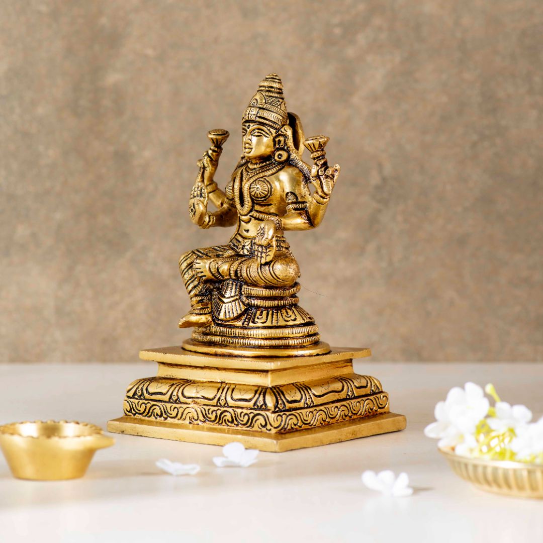 Superfine Laxmi Ganesha Idol - 7 Inch