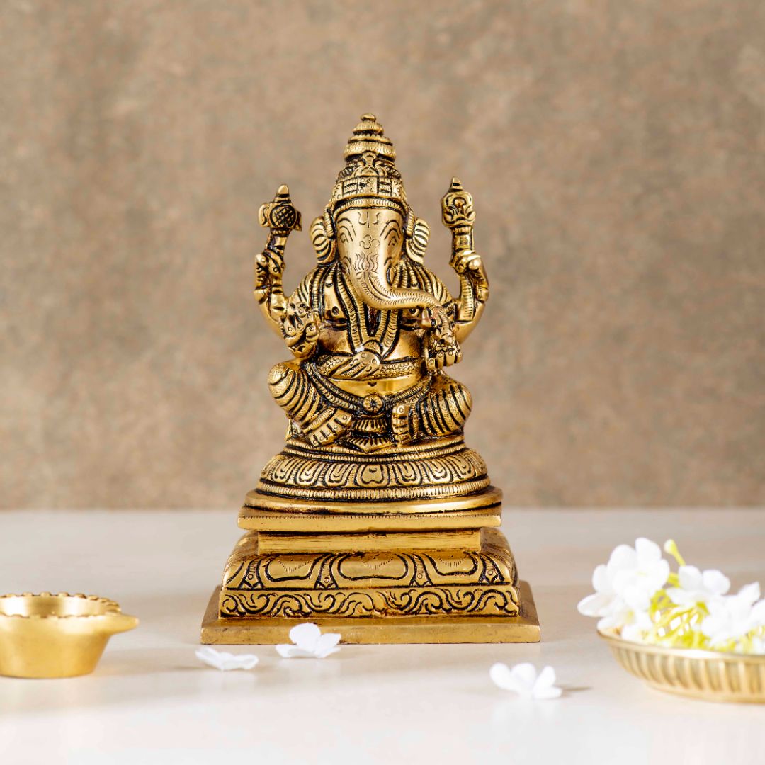 Superfine Ganesha Idol - 7 Inch