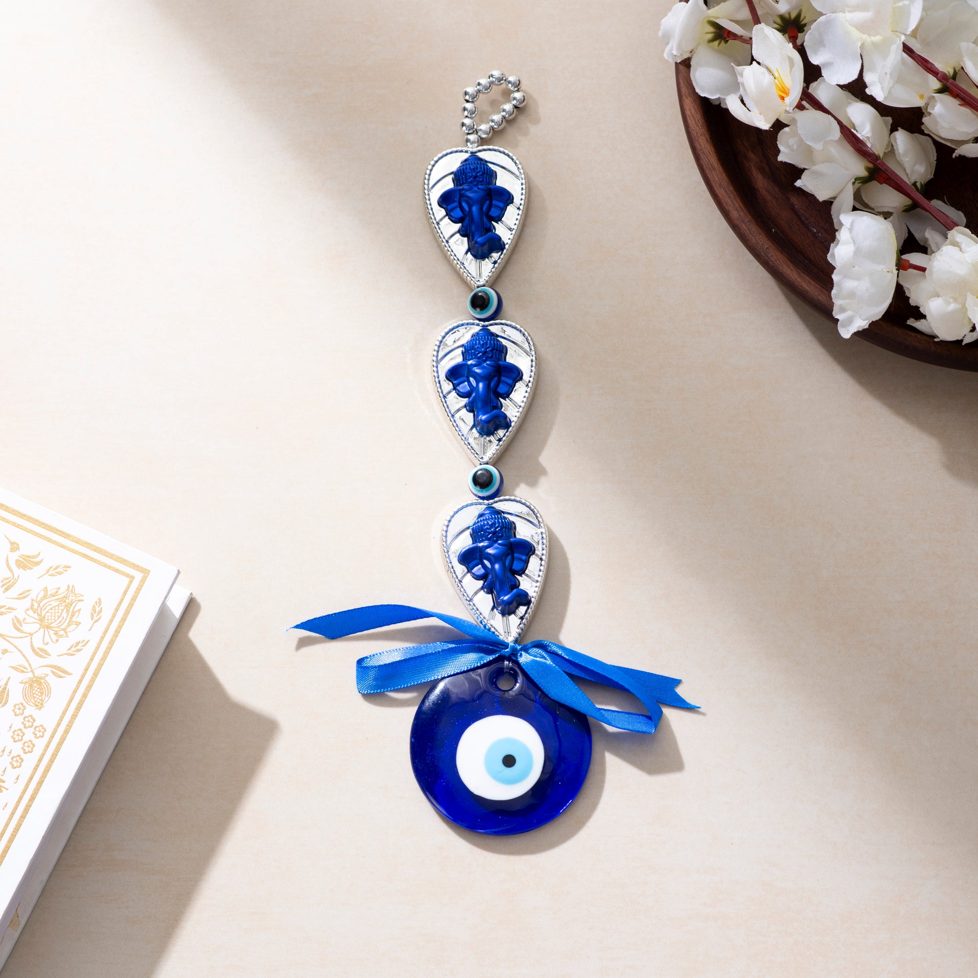 Feng Shui Leaf Ganesha Evil Eye Wall Hanging