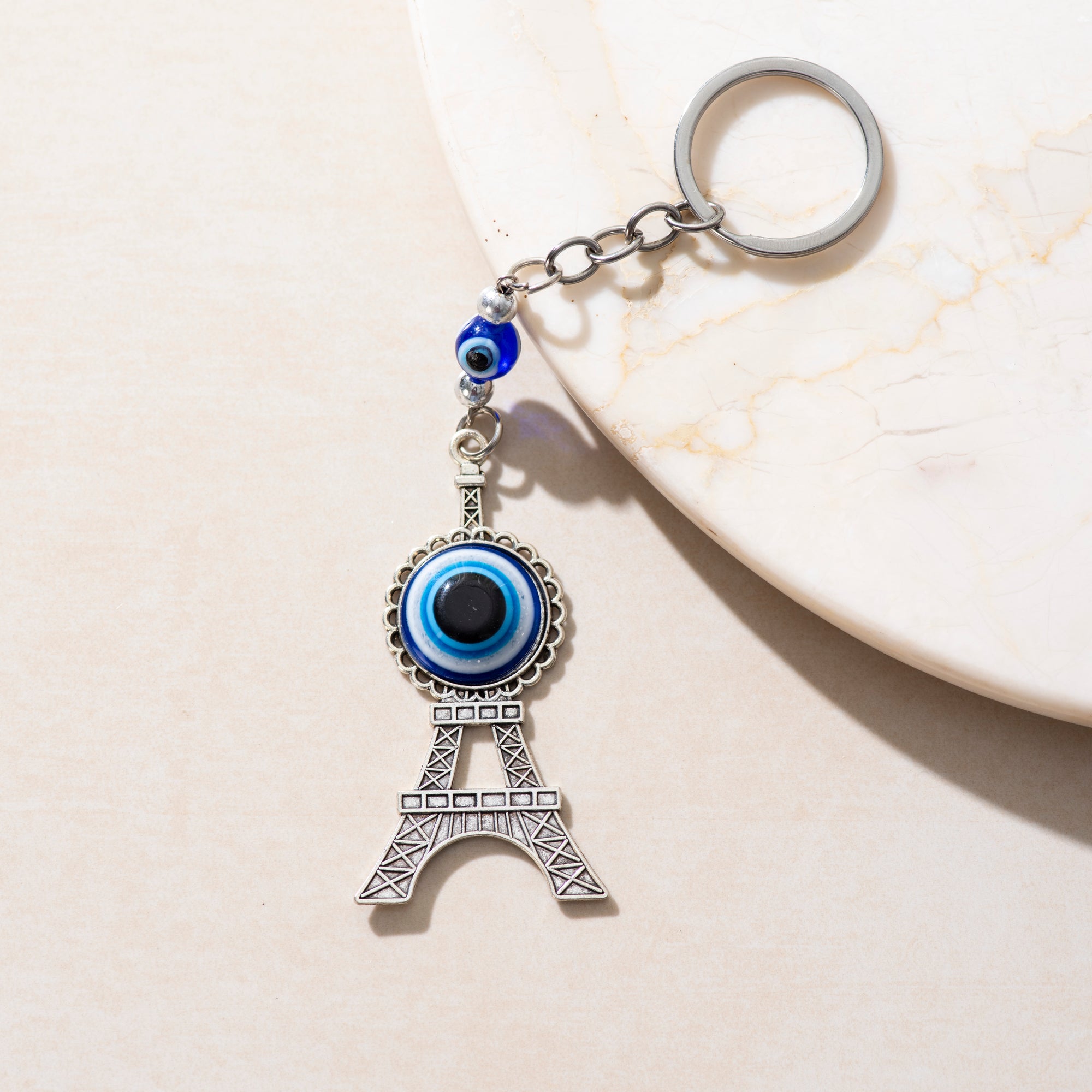 Evil Eye Eiffel Tower Keychain