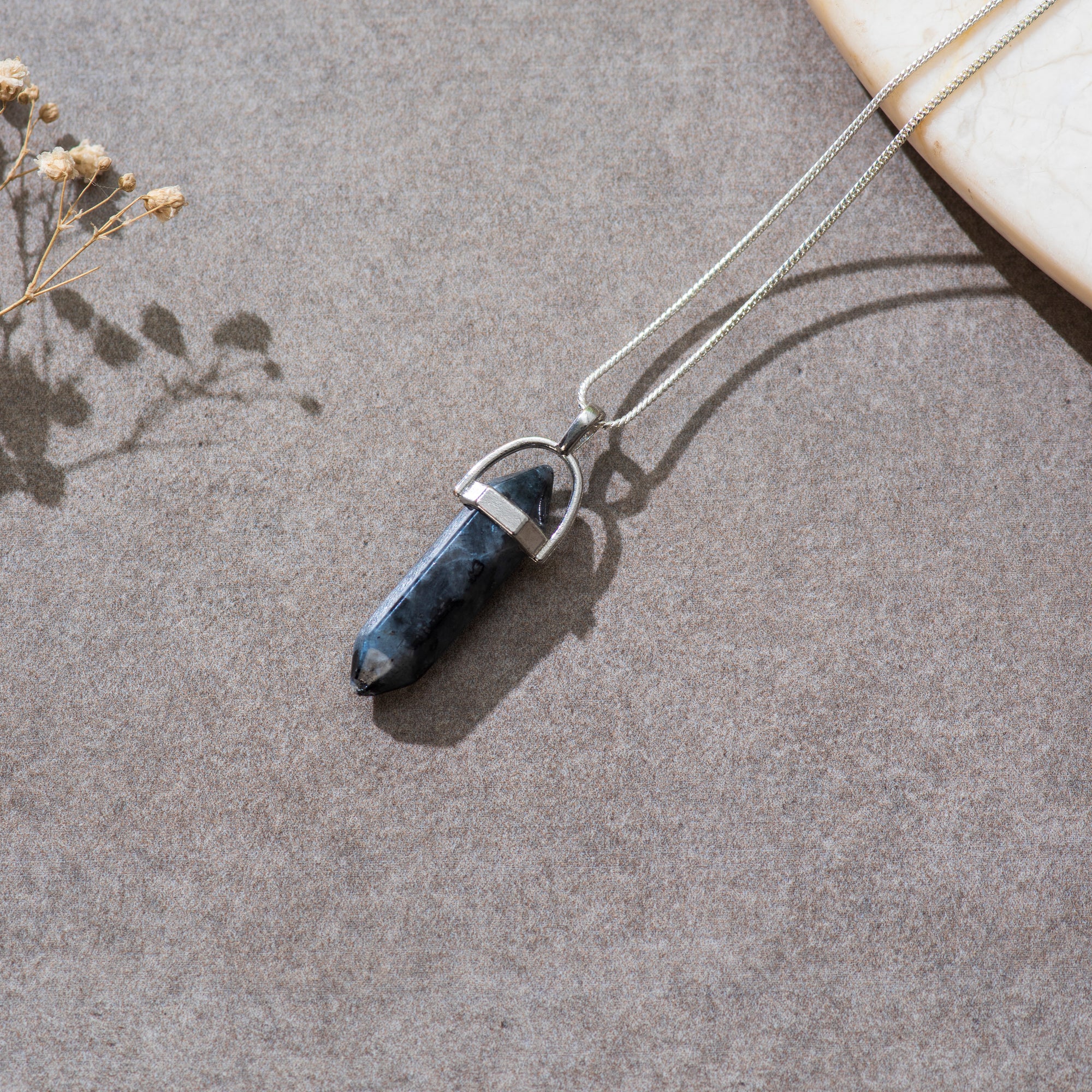 Sodalite Pendant with Chain