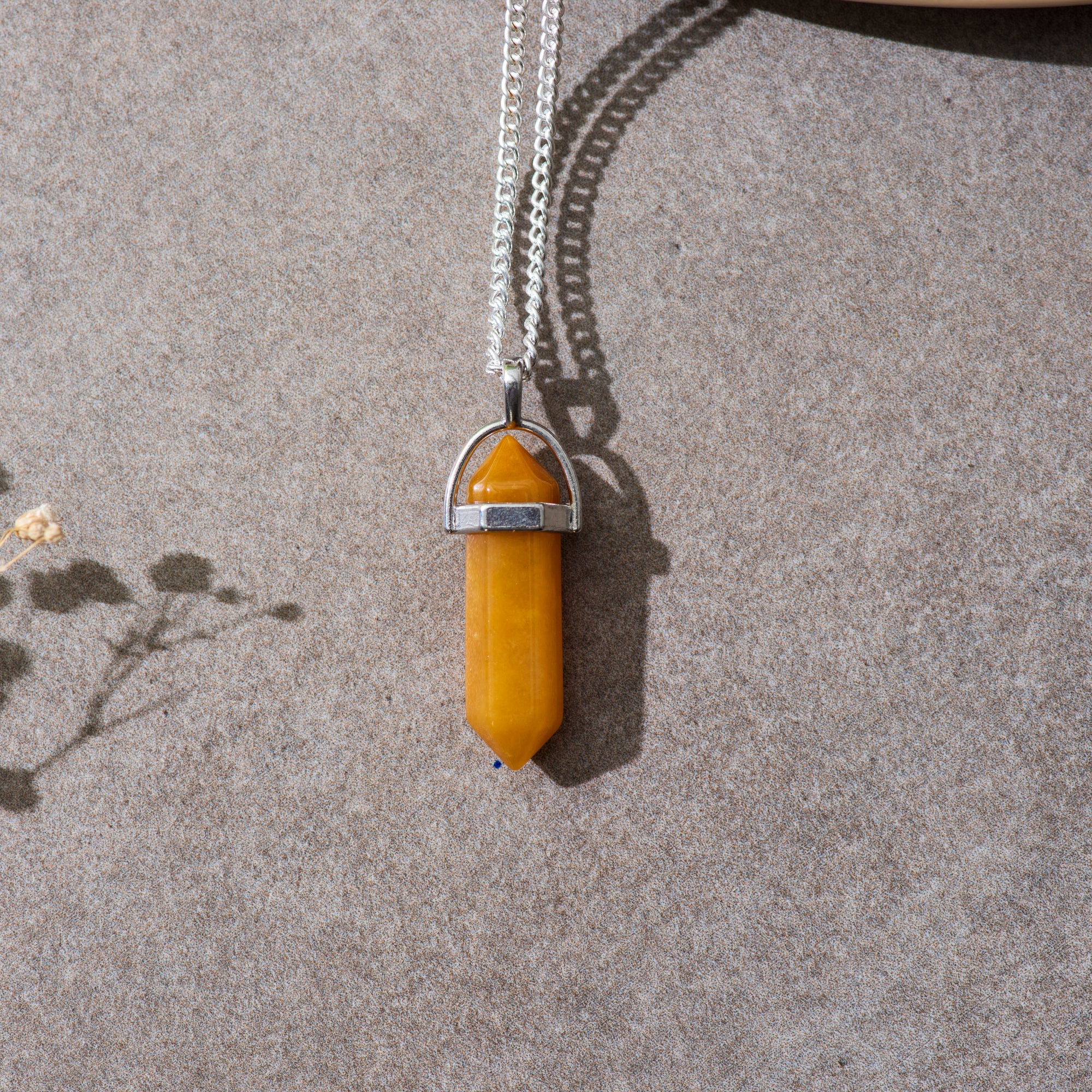 Yellow Opalite Pendant with chain