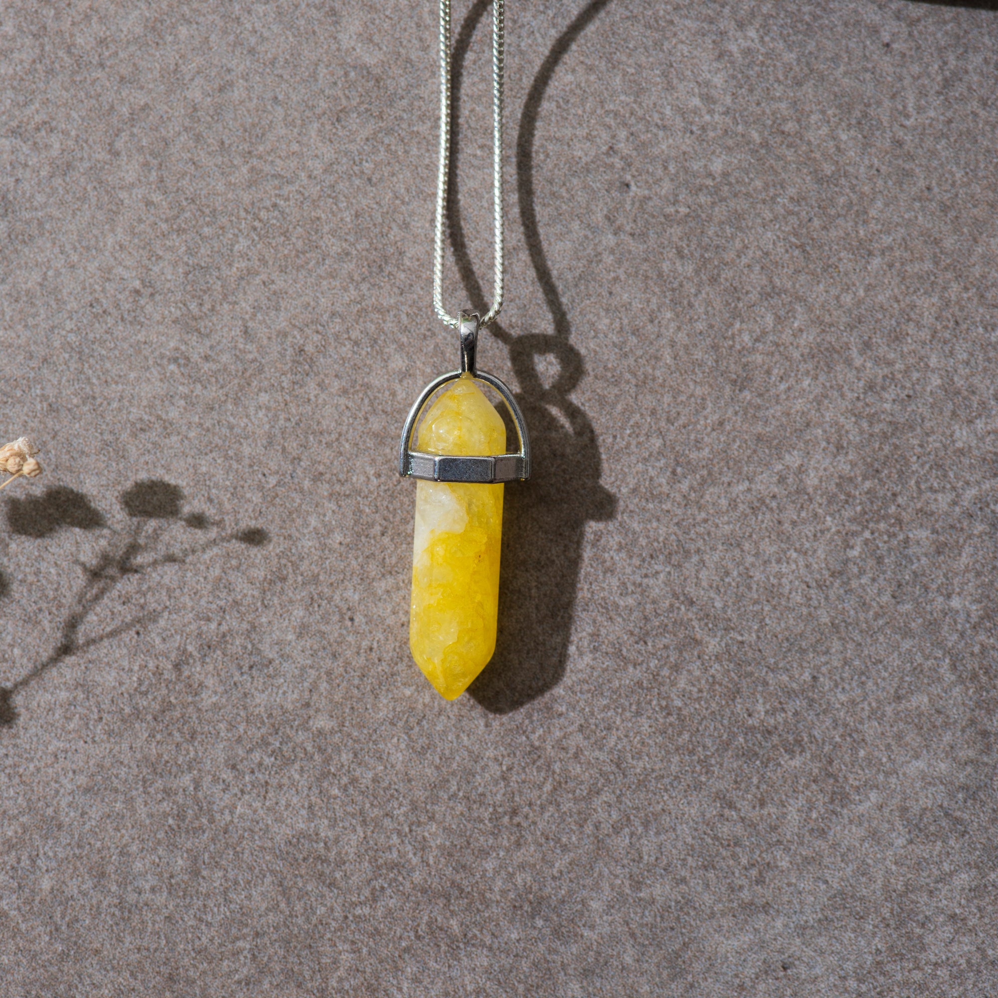Citrine Pendant with Chain