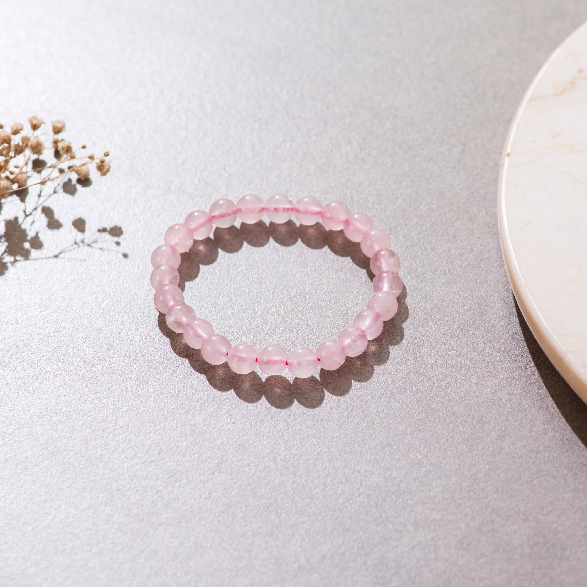 Certified Natural Rose Quartz Bracelet for Love & Emotions
