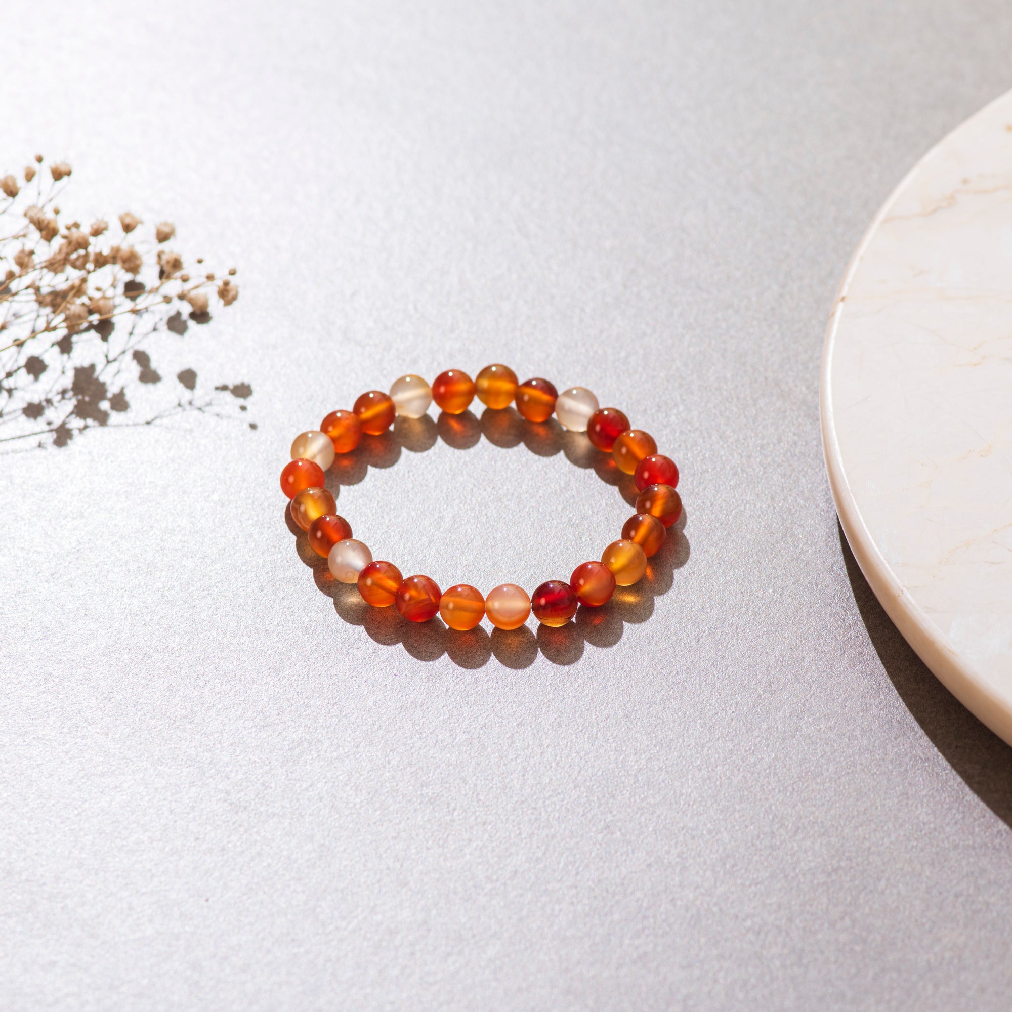 Certified Natural Carnelian Bracelet for Passion and Elegance