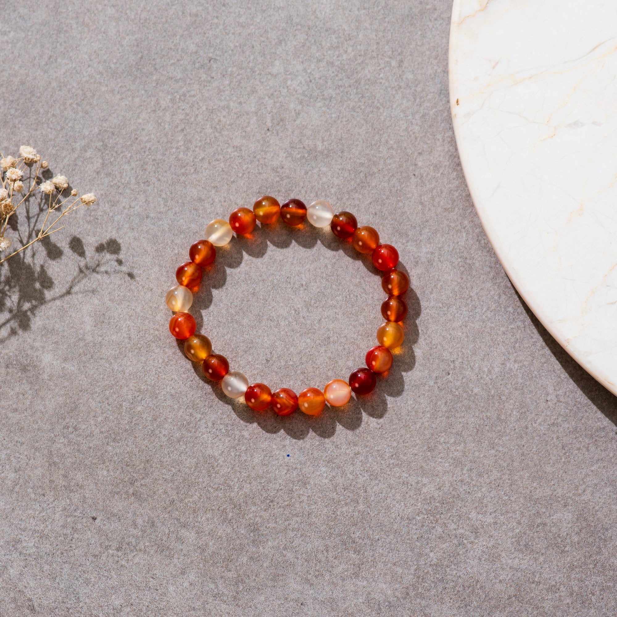 Certified Natural Carnelian Bracelet for Passion and Elegance