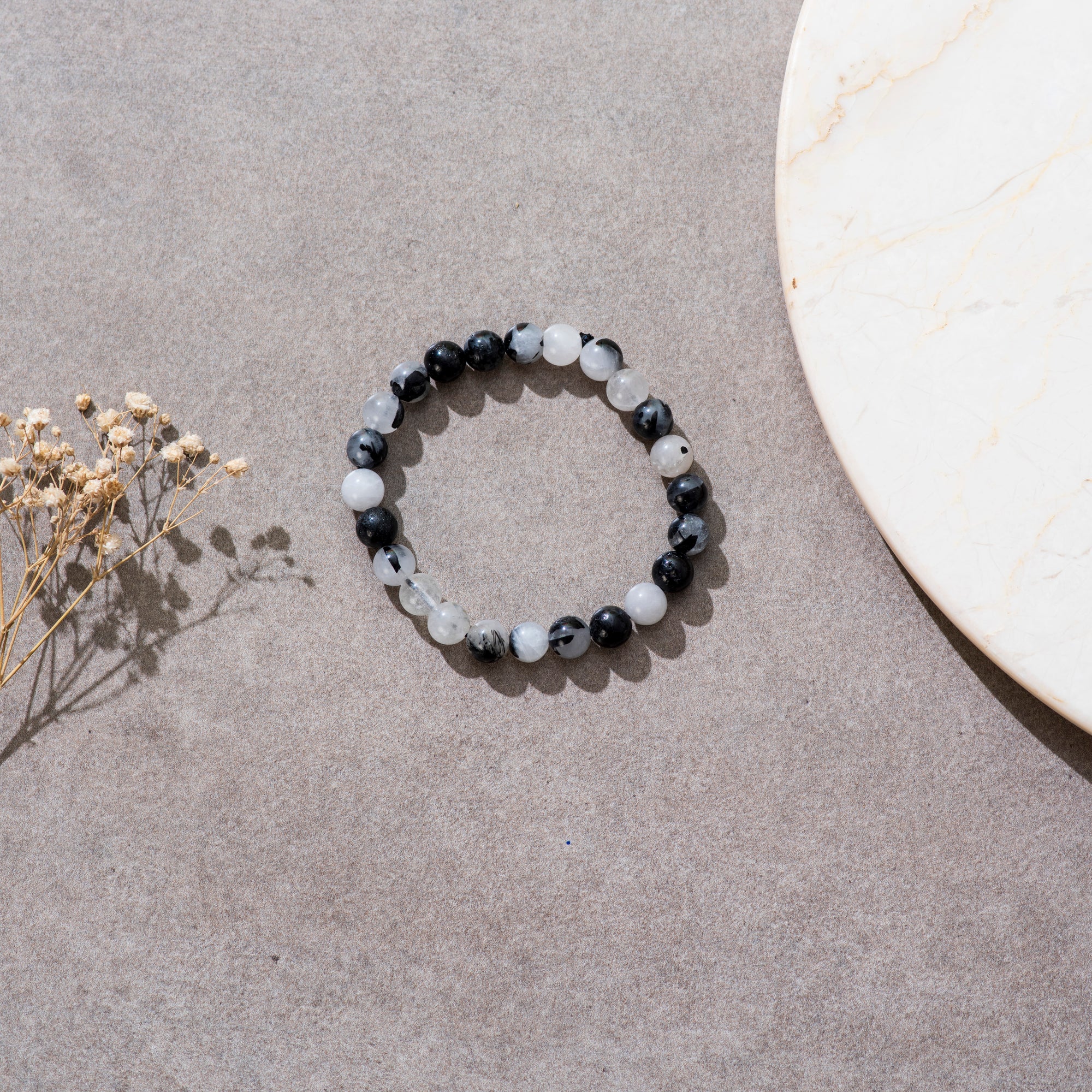 Certified Black Rutile Bracelet For Positive Energy