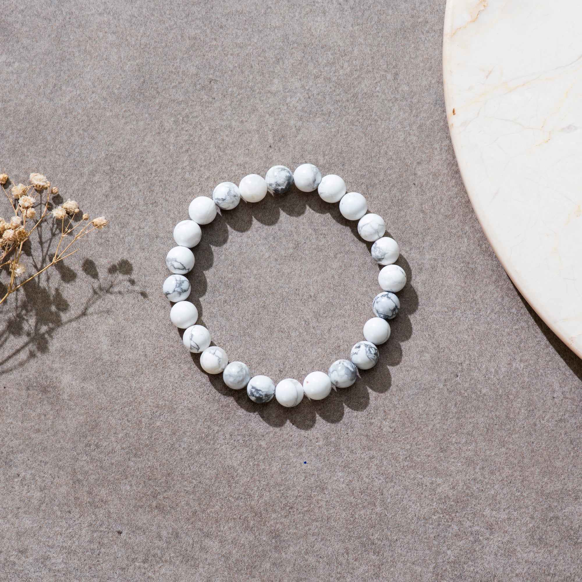 Certified Natural Howlite Bracelet For Calmness