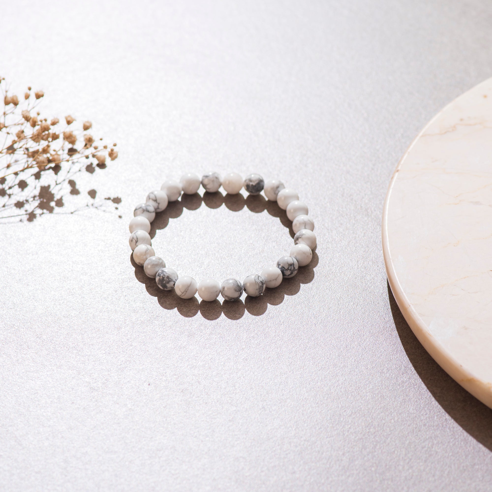 Certified Natural Howlite Bracelet For Calmness