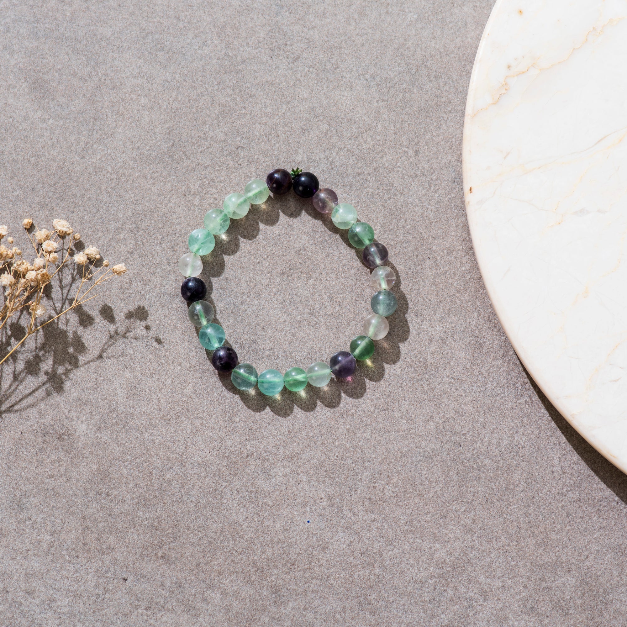 Certified Natural Multi Stones Fluorite Bracelet for Creativity & Spiritual Growth