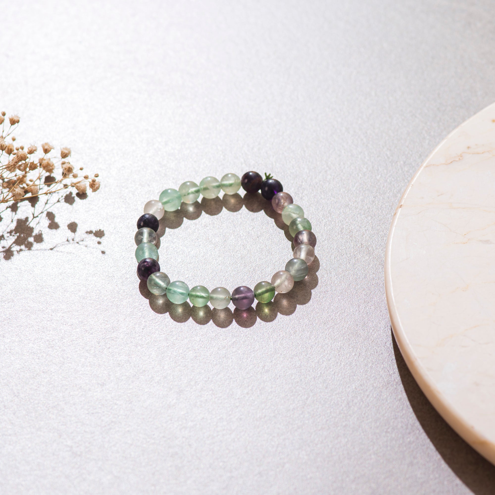 Certified Natural Multi Stones Fluorite Bracelet for Creativity & Spiritual Growth
