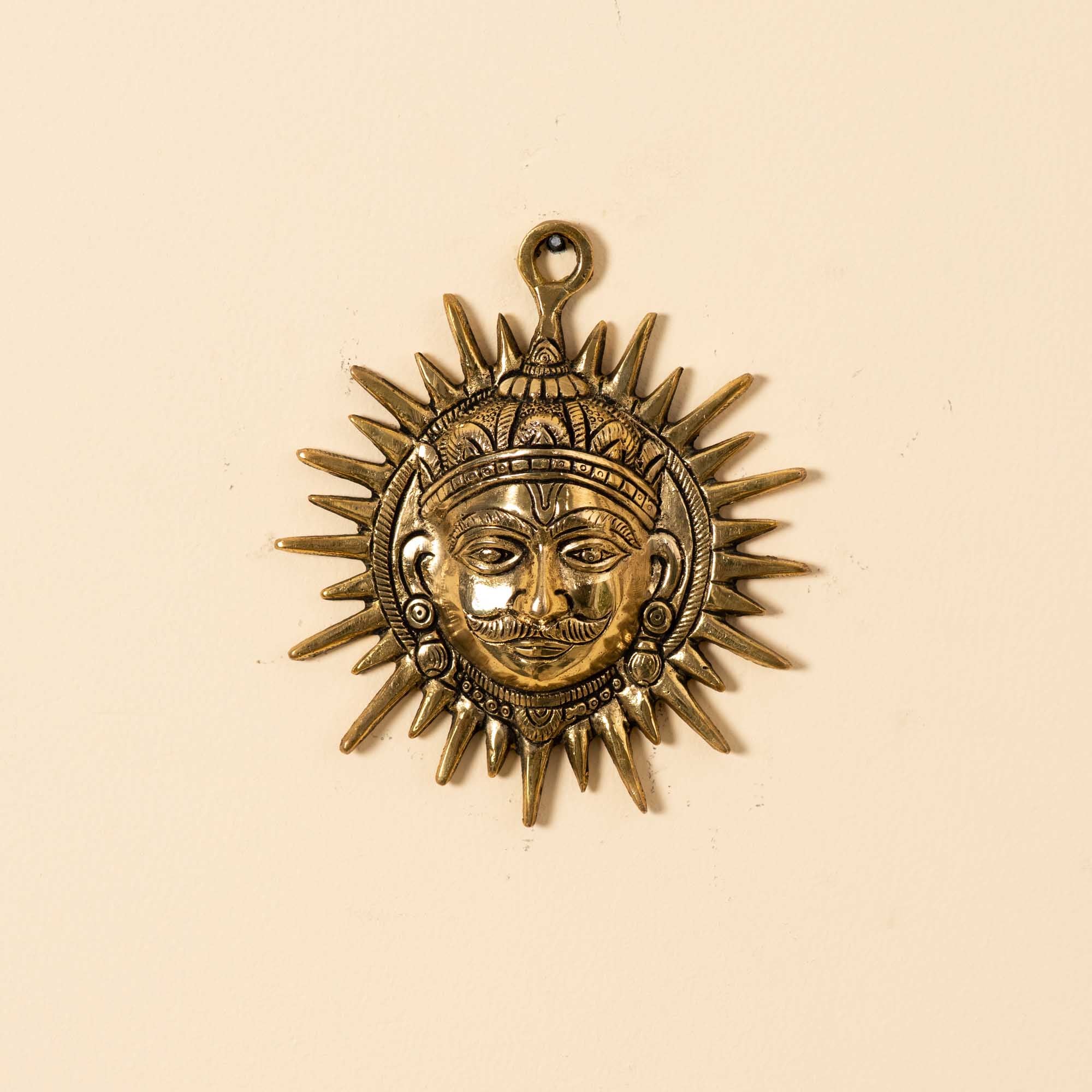 Brass Sun Face - 6 Inch
