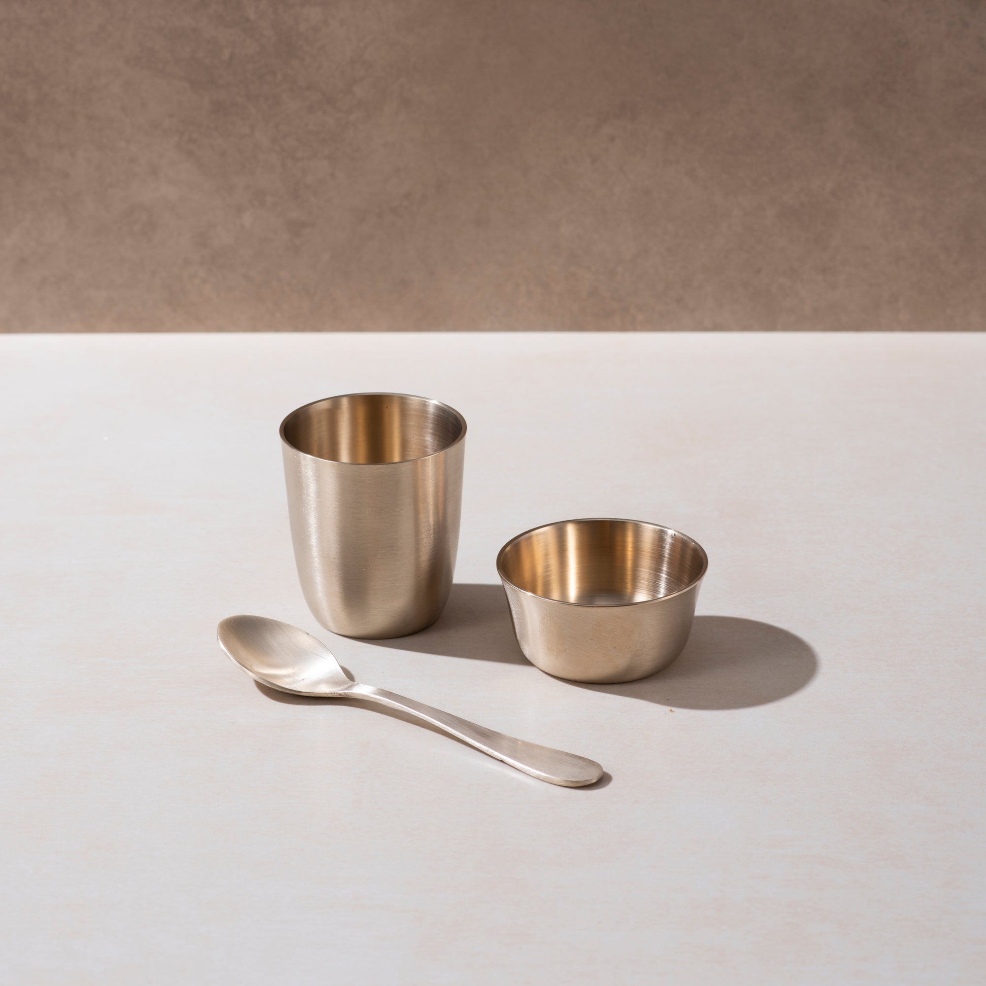 Kansa Baby Glass Katori and Spoon (Lead Free) – Safe and Stylish Dining for Kids