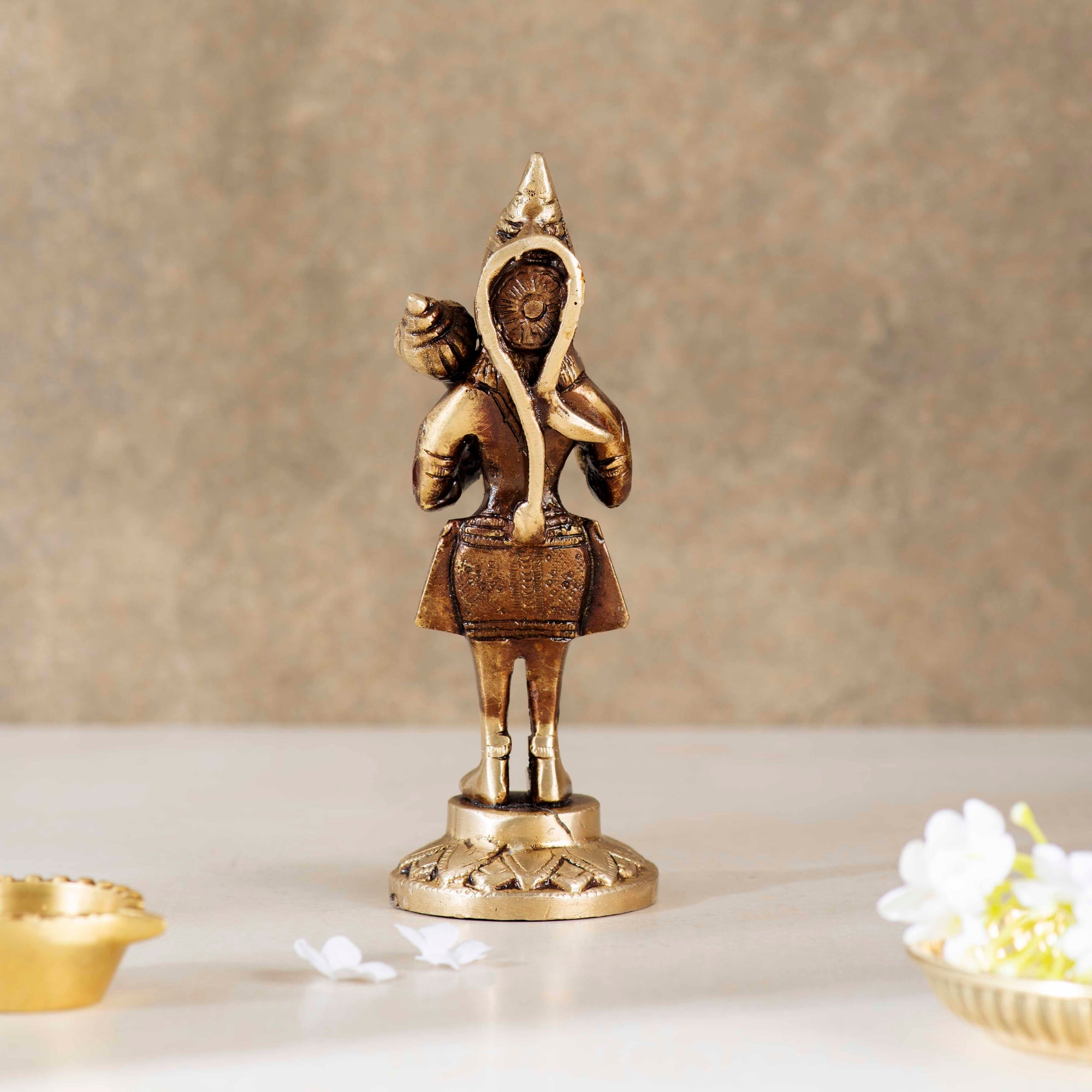 Brass Standing Hanumann - 6 Inch
