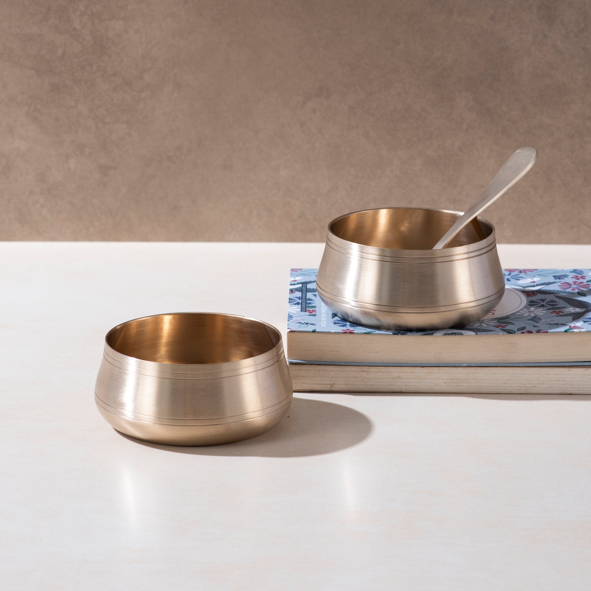 Kansa Katori Pair with Spoon (Lead Free) – A Perfect Duo for Healthy Dining