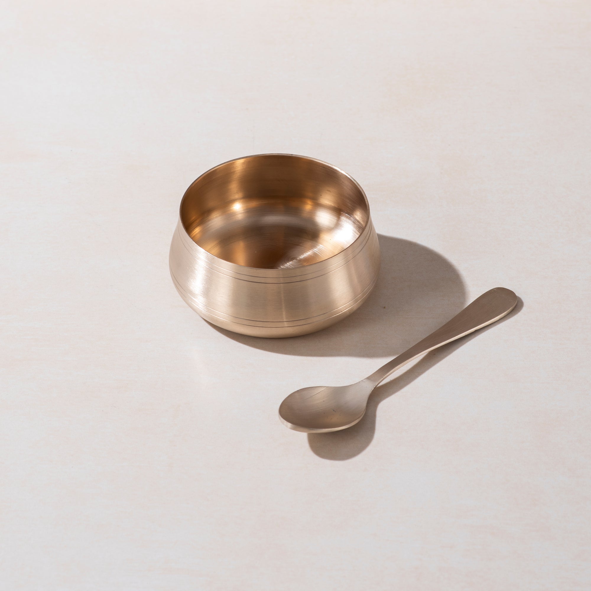 Kansa Katori Pair with Spoon (Lead Free) – A Perfect Duo for Healthy Dining