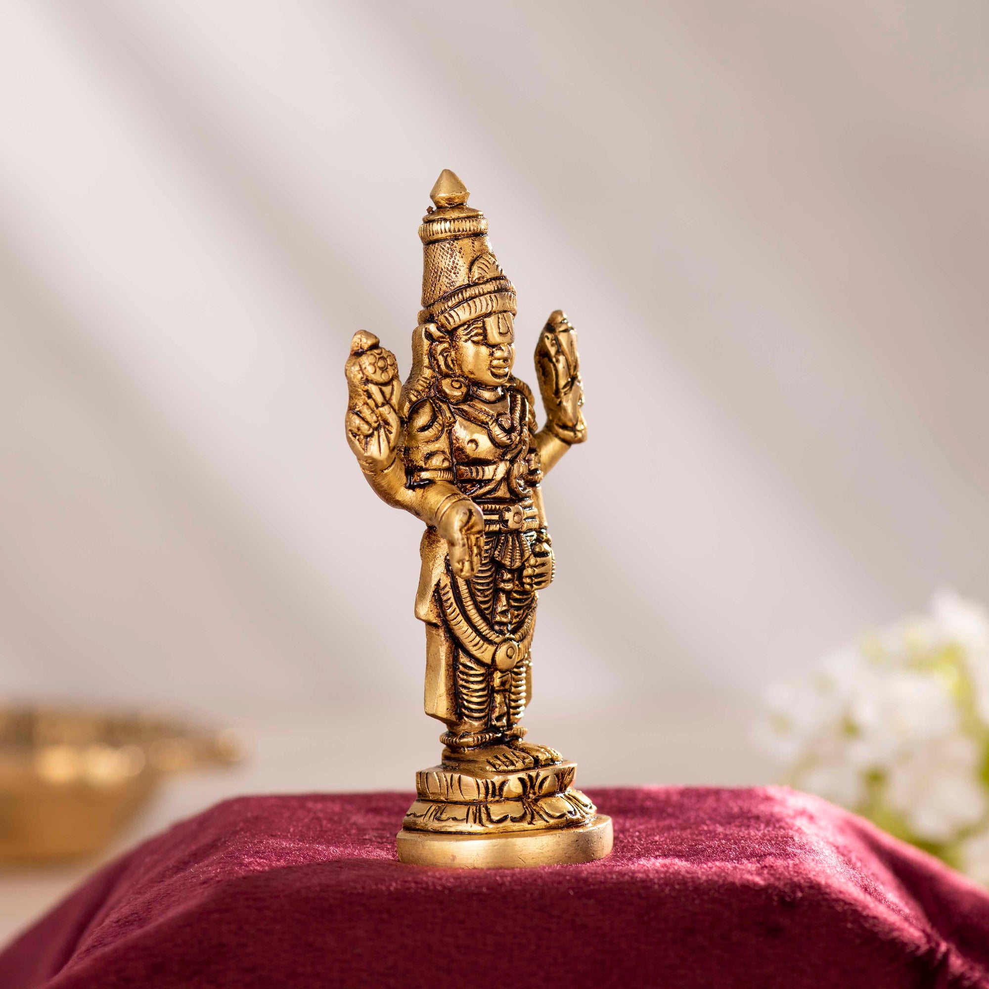 Brass Tirupati Balaji Idol - 4 Inch