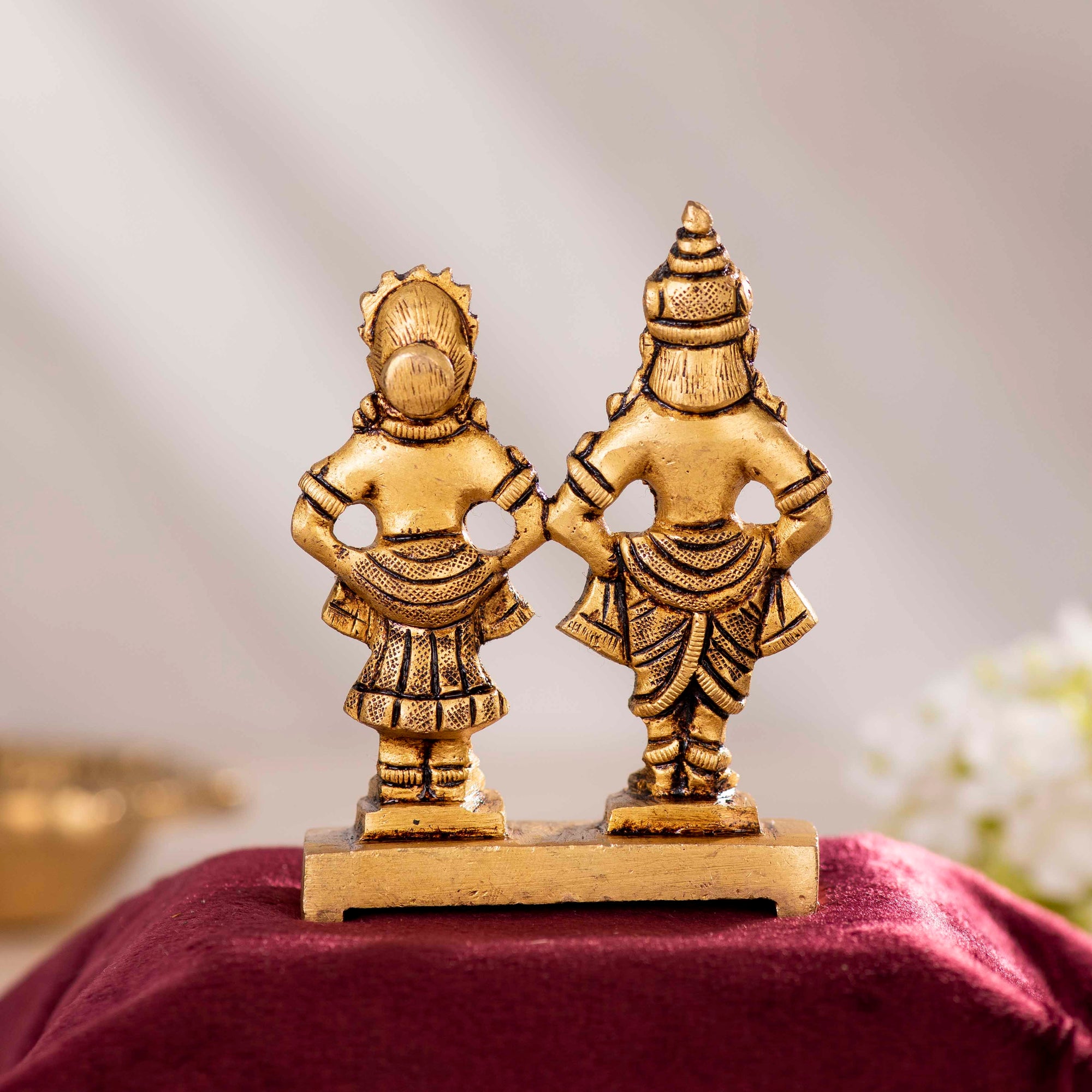Brass Superfine Rukmani Vitthal Pair - 5 Inch