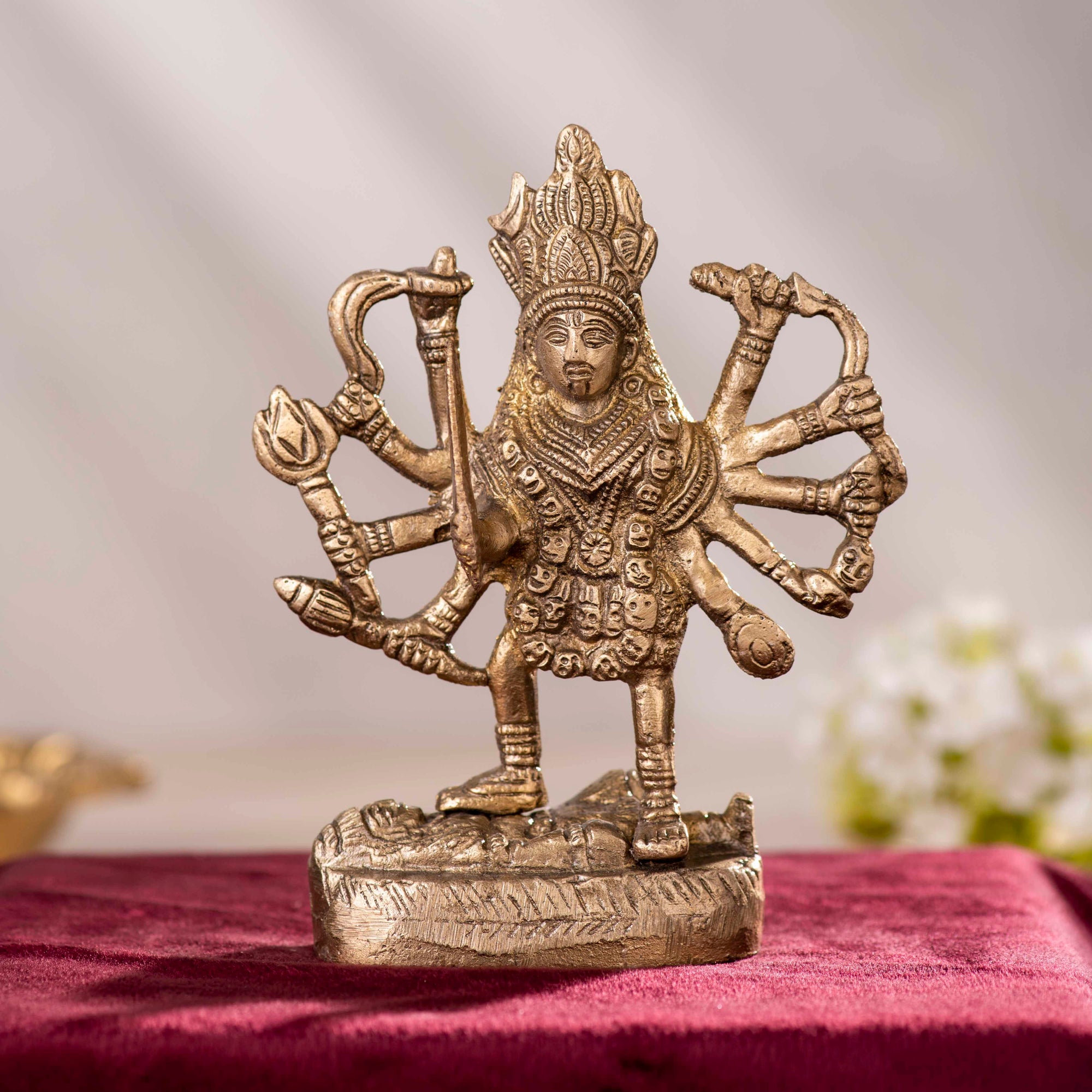 Brass Maa Kali Statue - 5 Inch