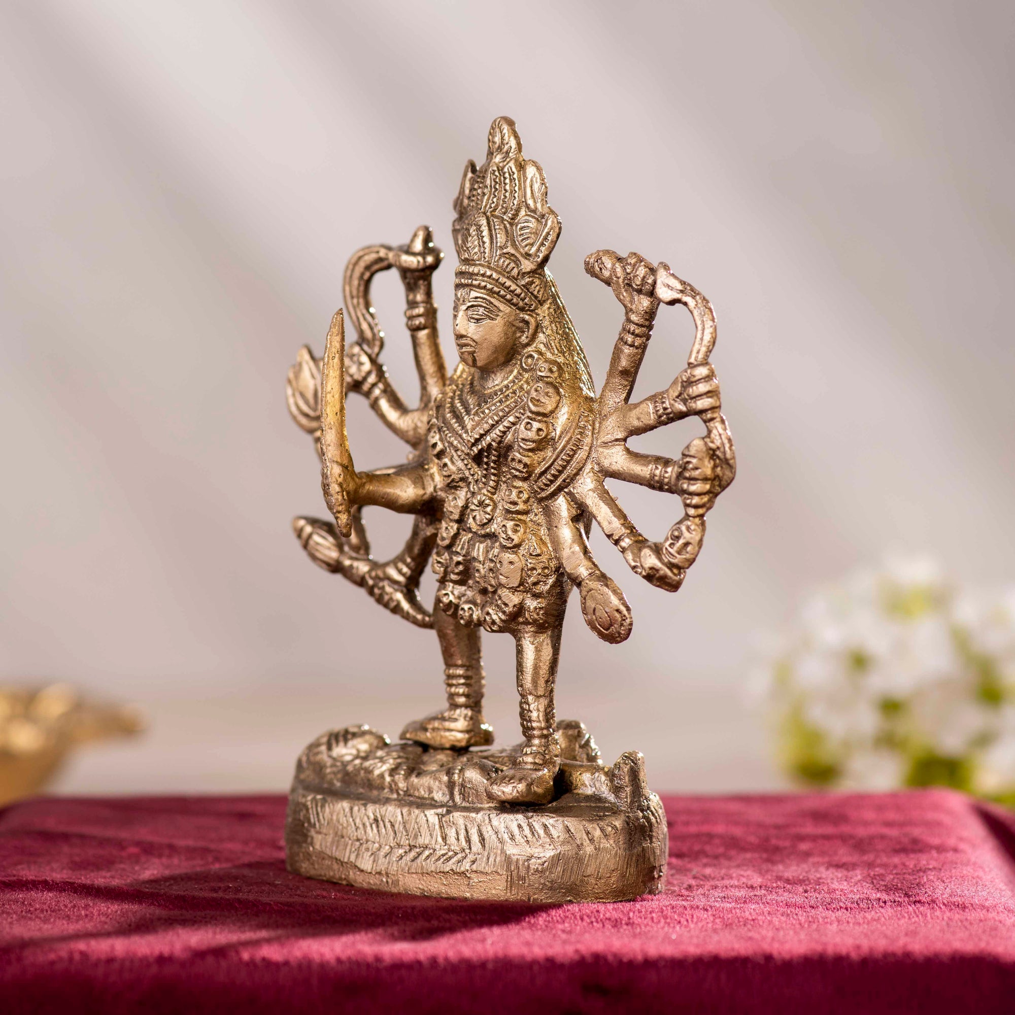 Brass Maa Kali Statue - 5 Inch