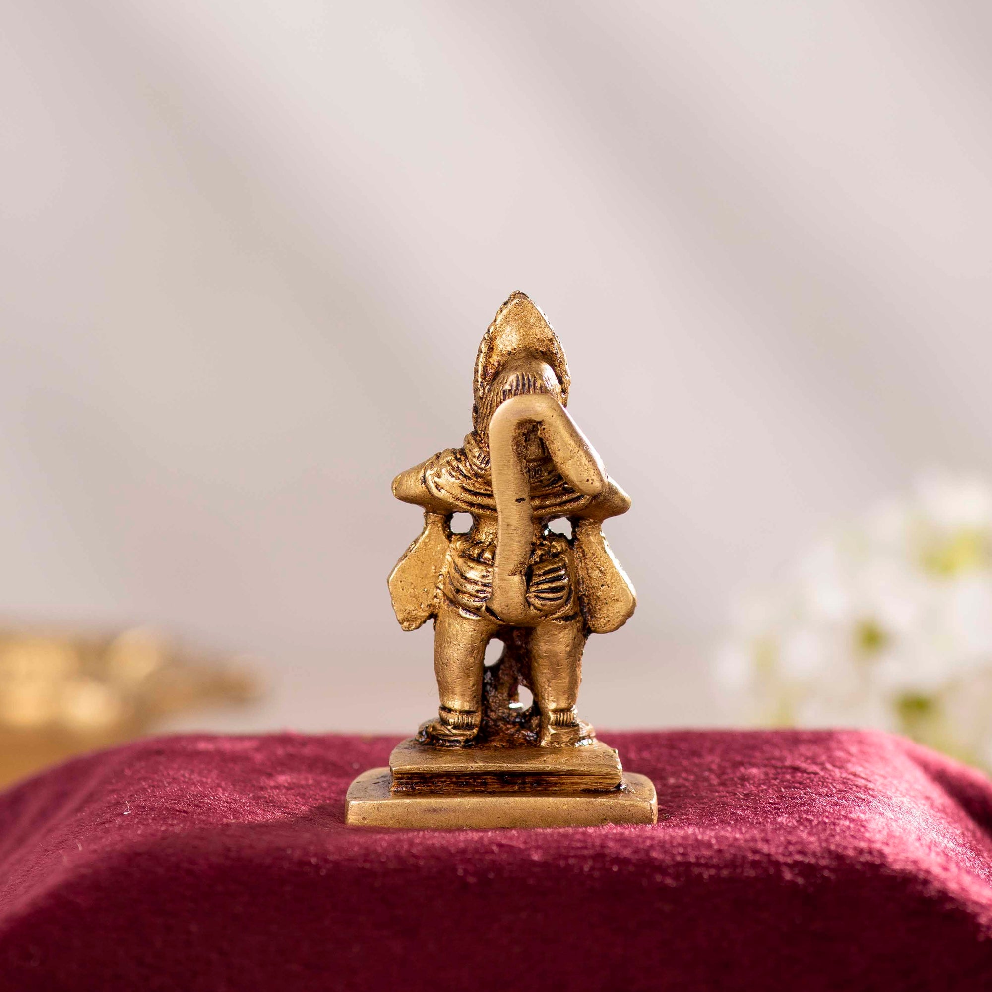 Brass Hanuman Devotion for Ram Sita - 2.5 Inch