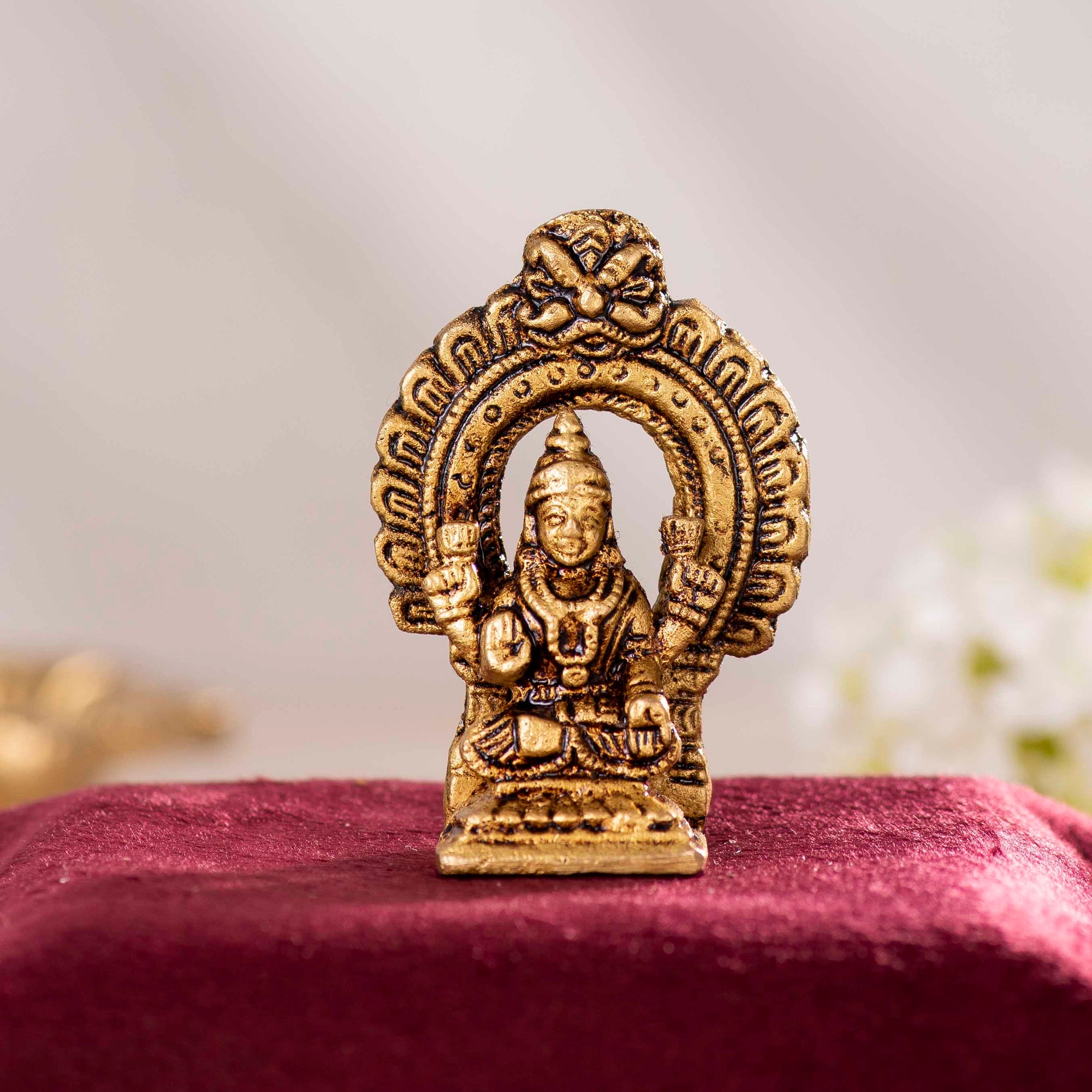 Brass Frame Laxmi Ganesh Idol - 2.5 Inch