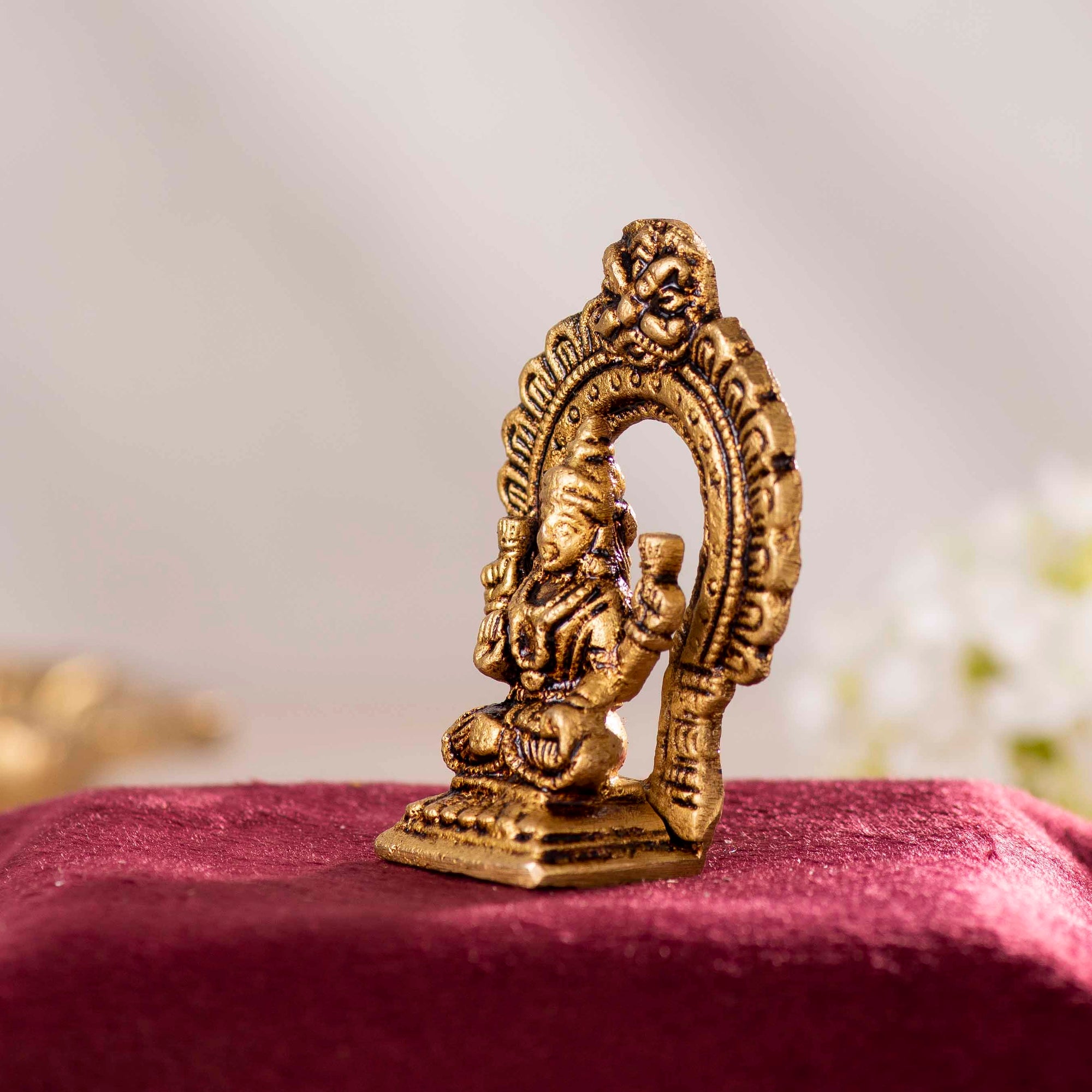 Brass Frame Laxmi Ganesh Idol - 2.5 Inch