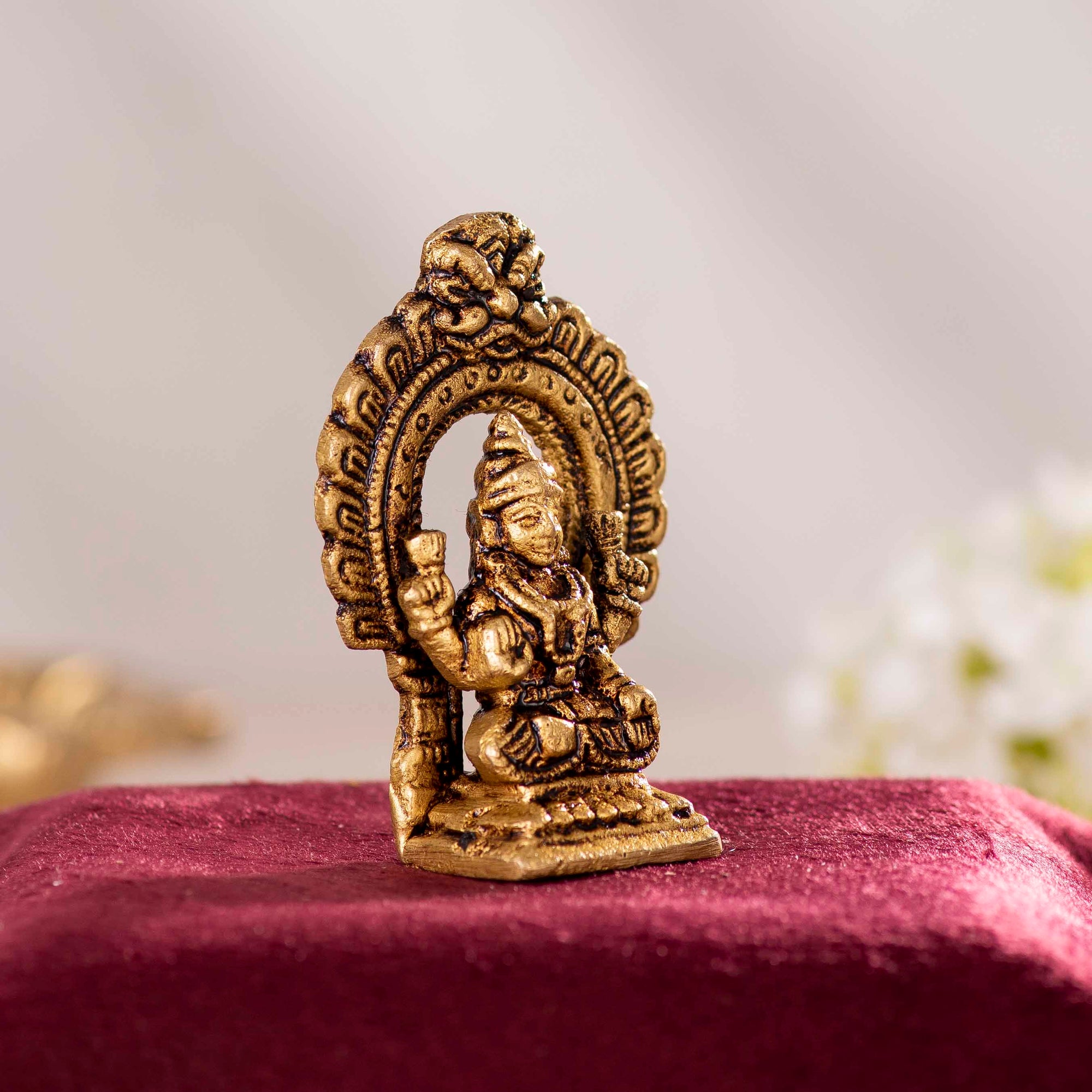 Brass Frame Laxmi Ganesh Idol - 2.5 Inch