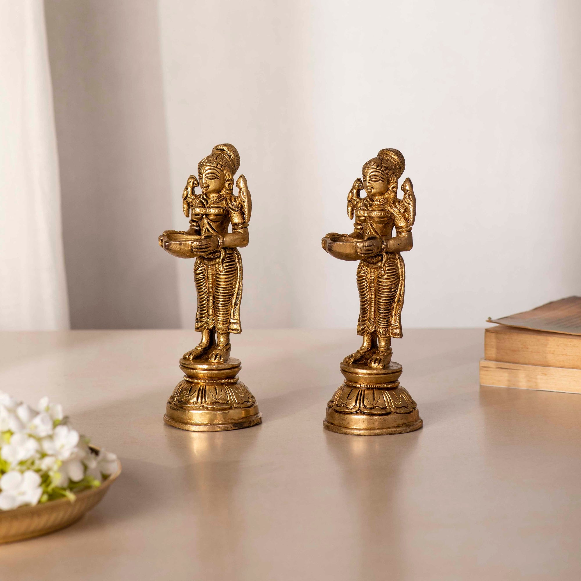 Brass Deep Lady Pair - 6 Inch