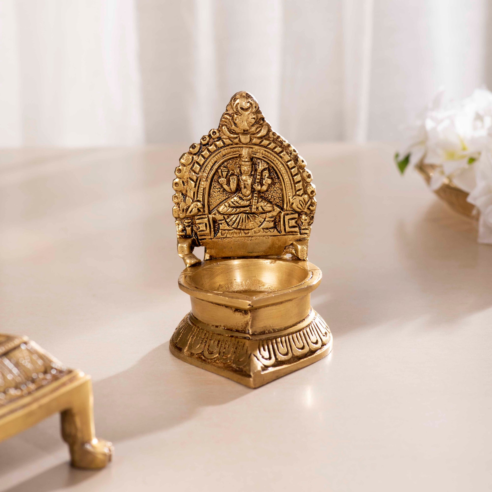 Brass Kamakshi Deepak - 4 Inch