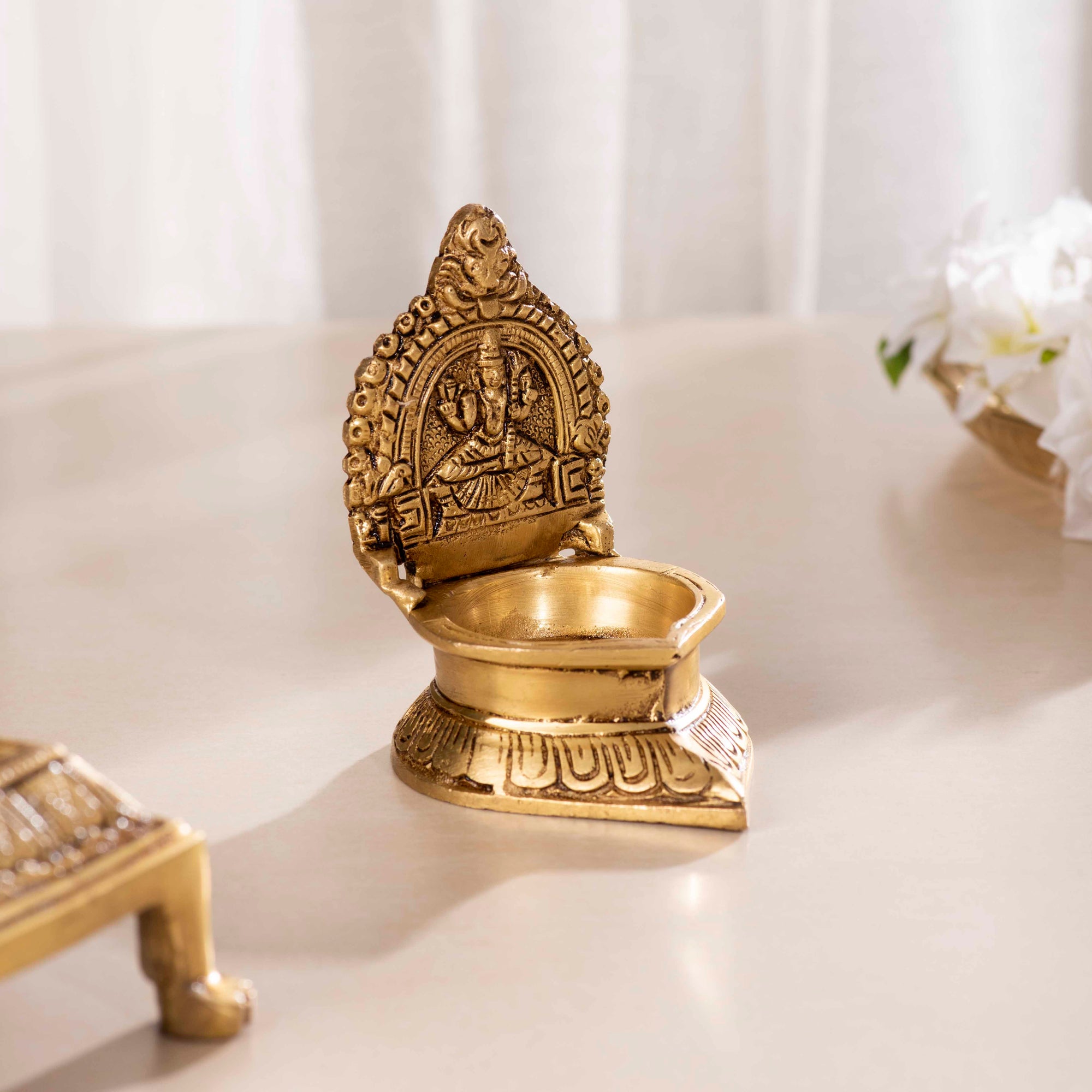 Brass Kamakshi Deepak - 4 Inch