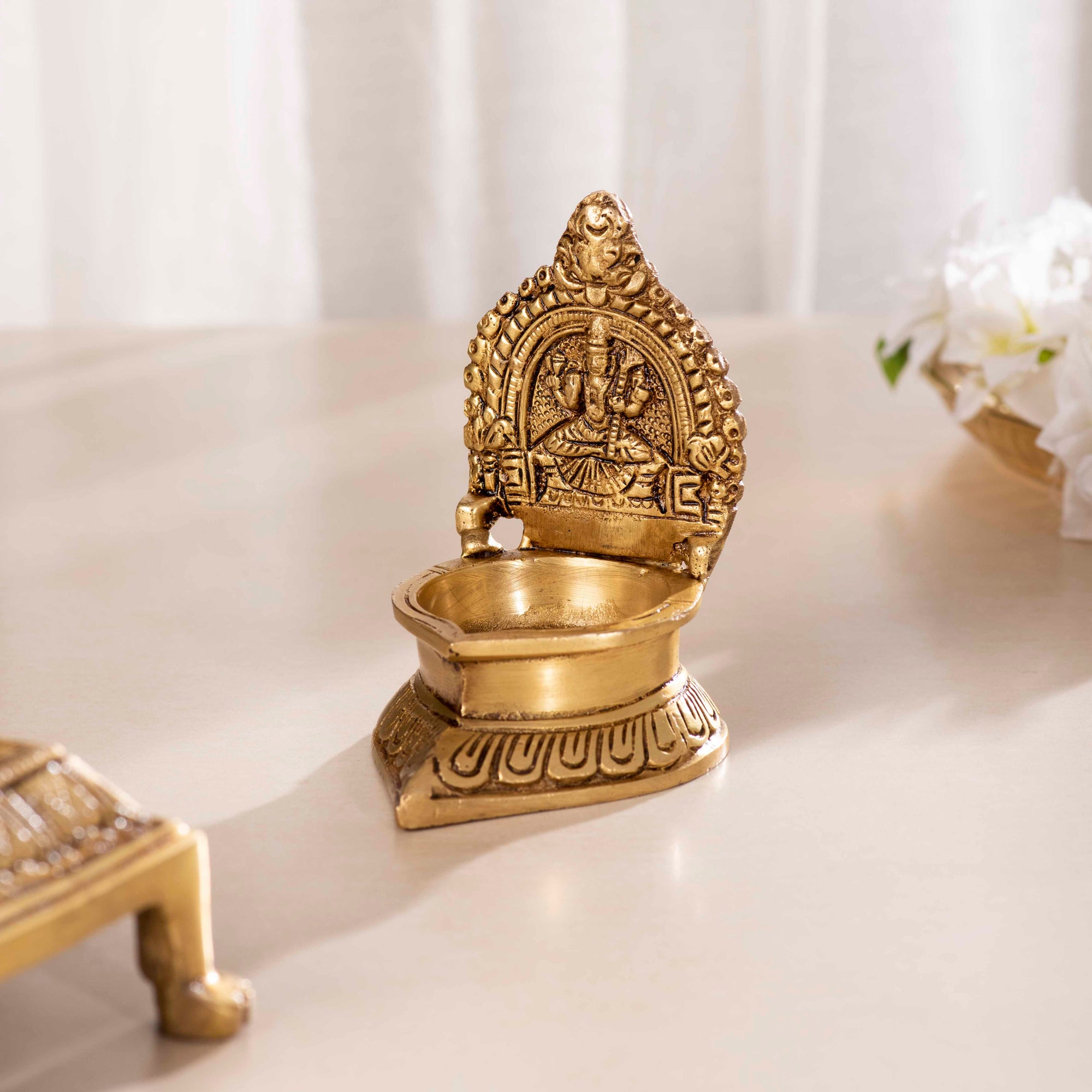 Brass Kamakshi Deepak - 4 Inch