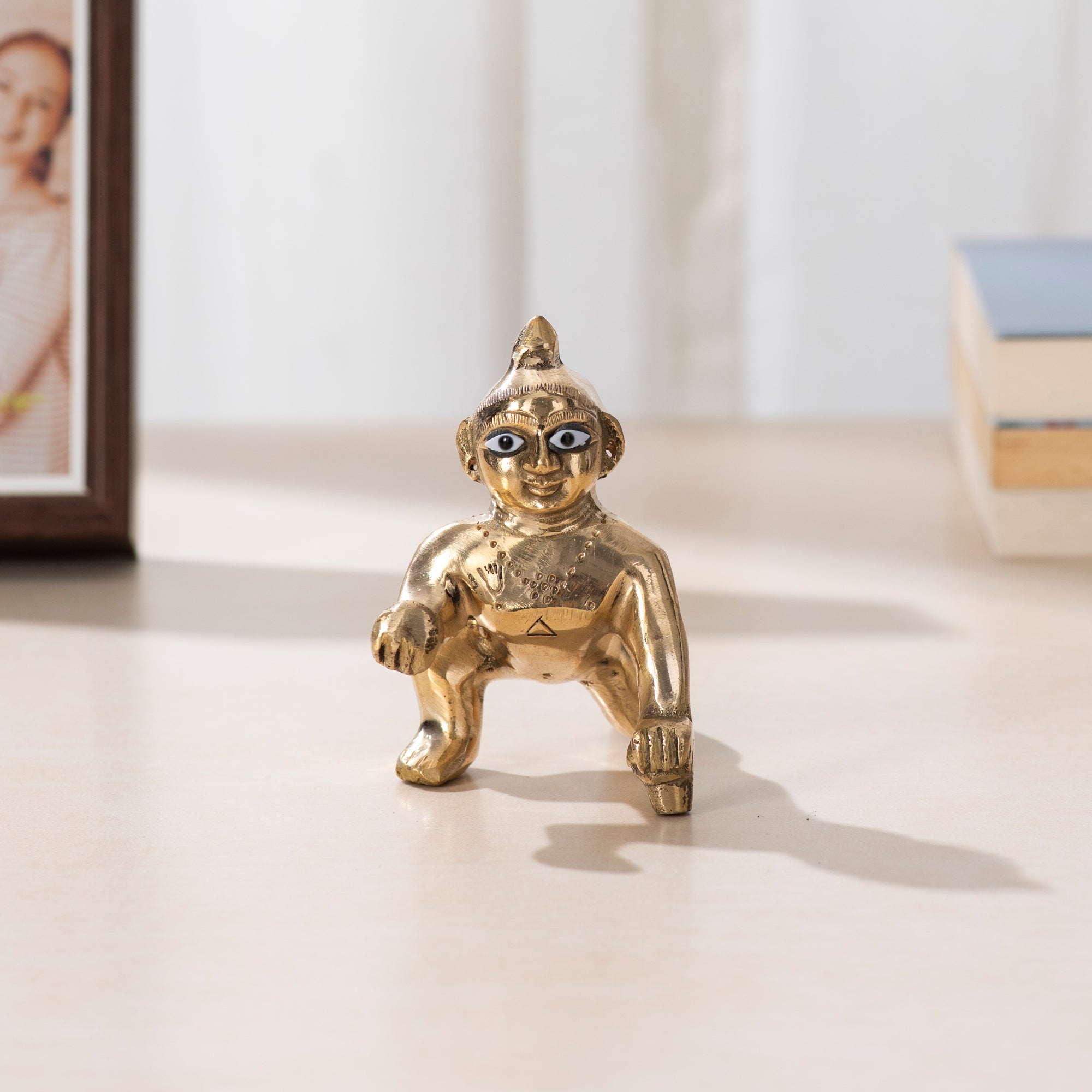 Brass Laddu Gopal Idol - 4 Inch