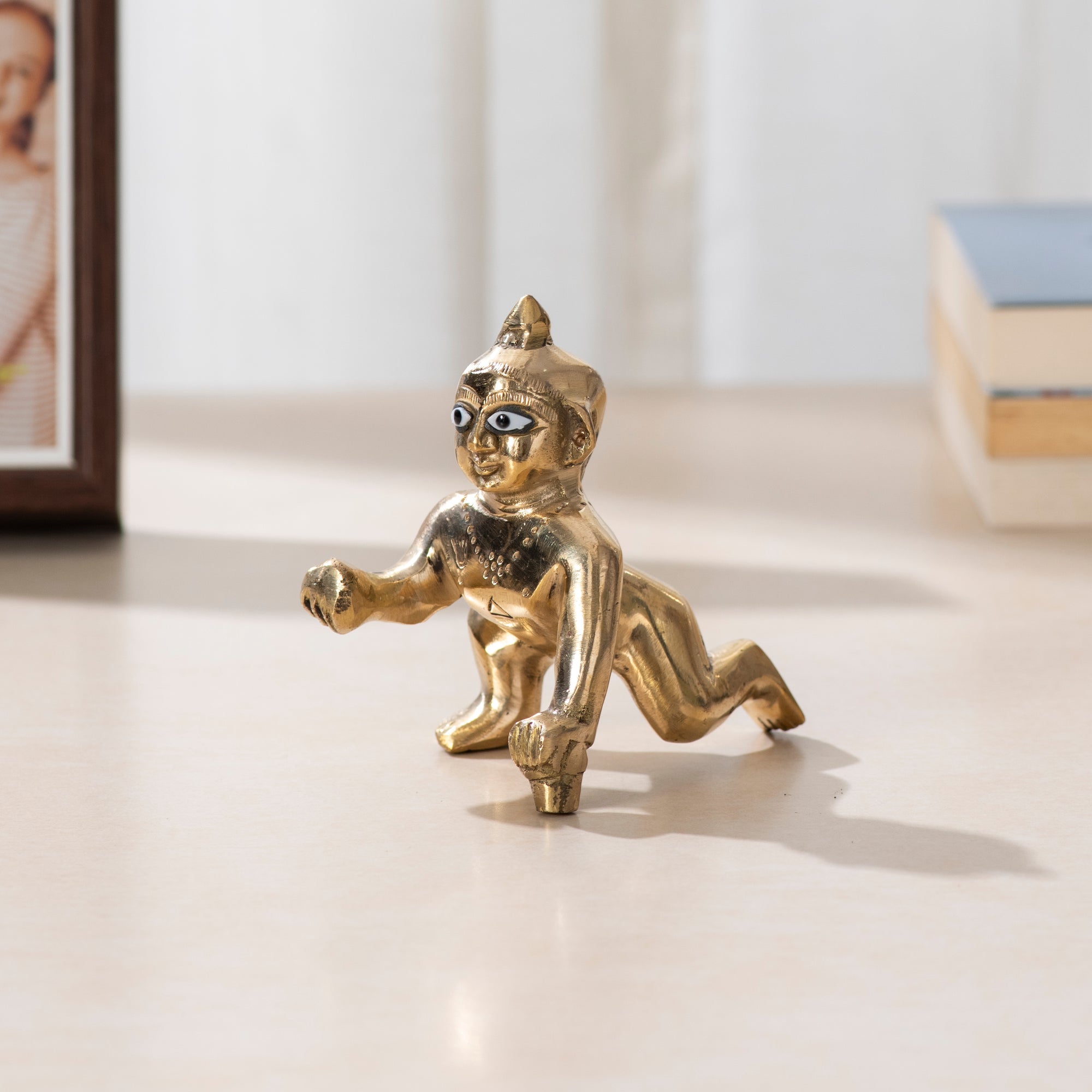 Brass Laddu Gopal Idol - 4 Inch