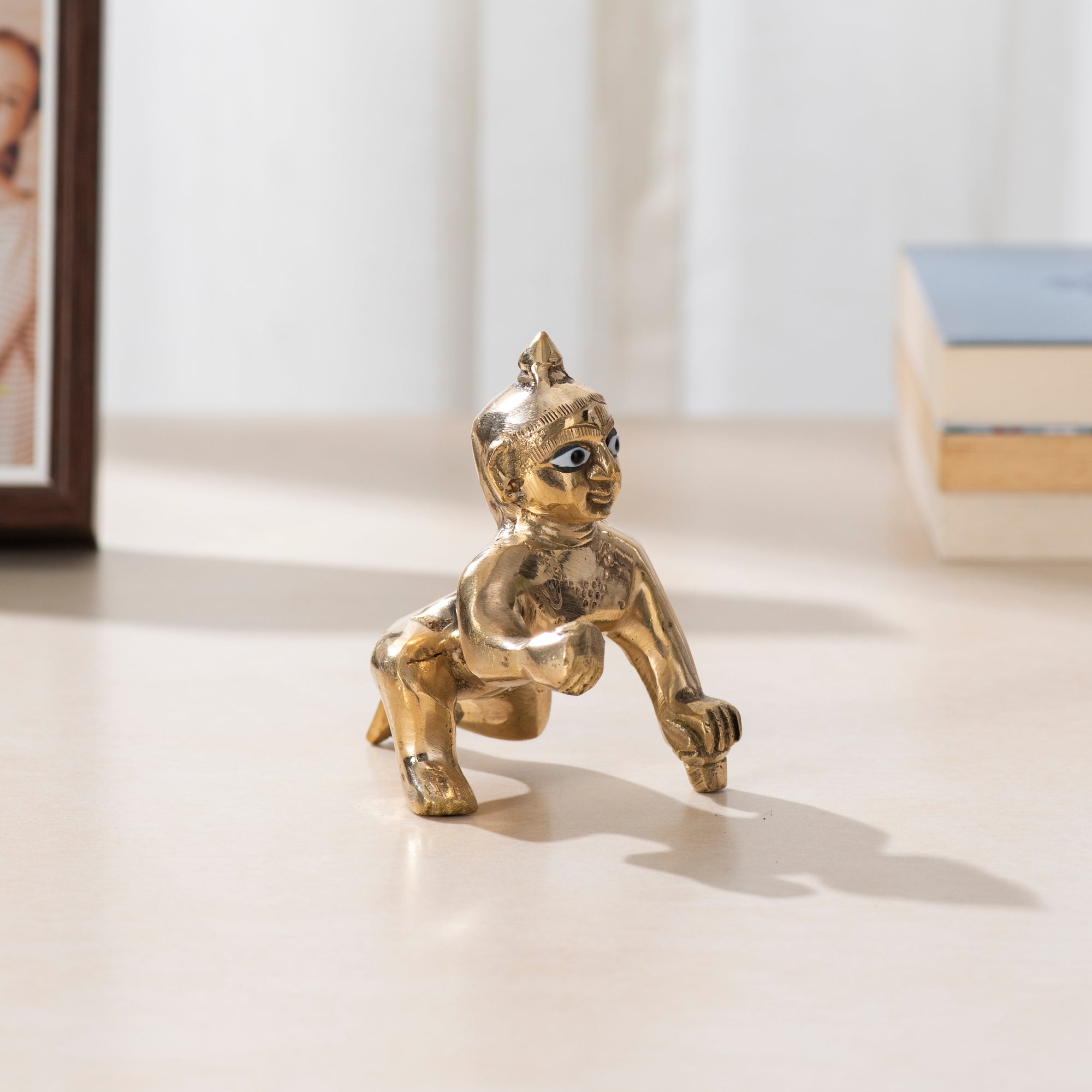 Brass Laddu Gopal Idol - 4 Inch
