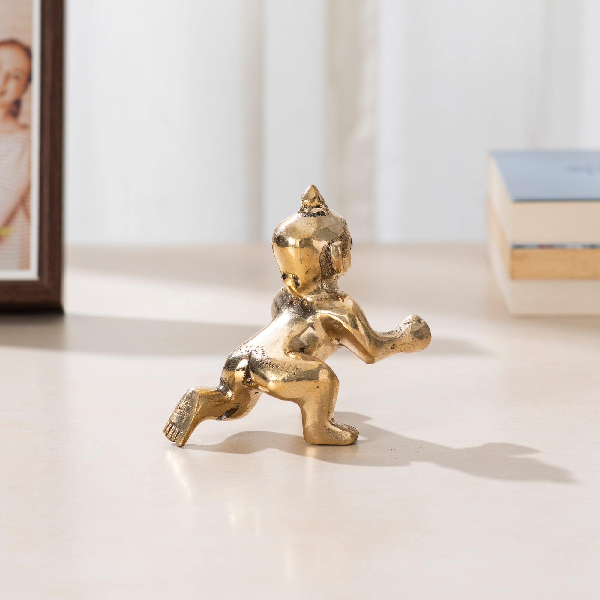 Brass Laddu Gopal Idol - 4 Inch