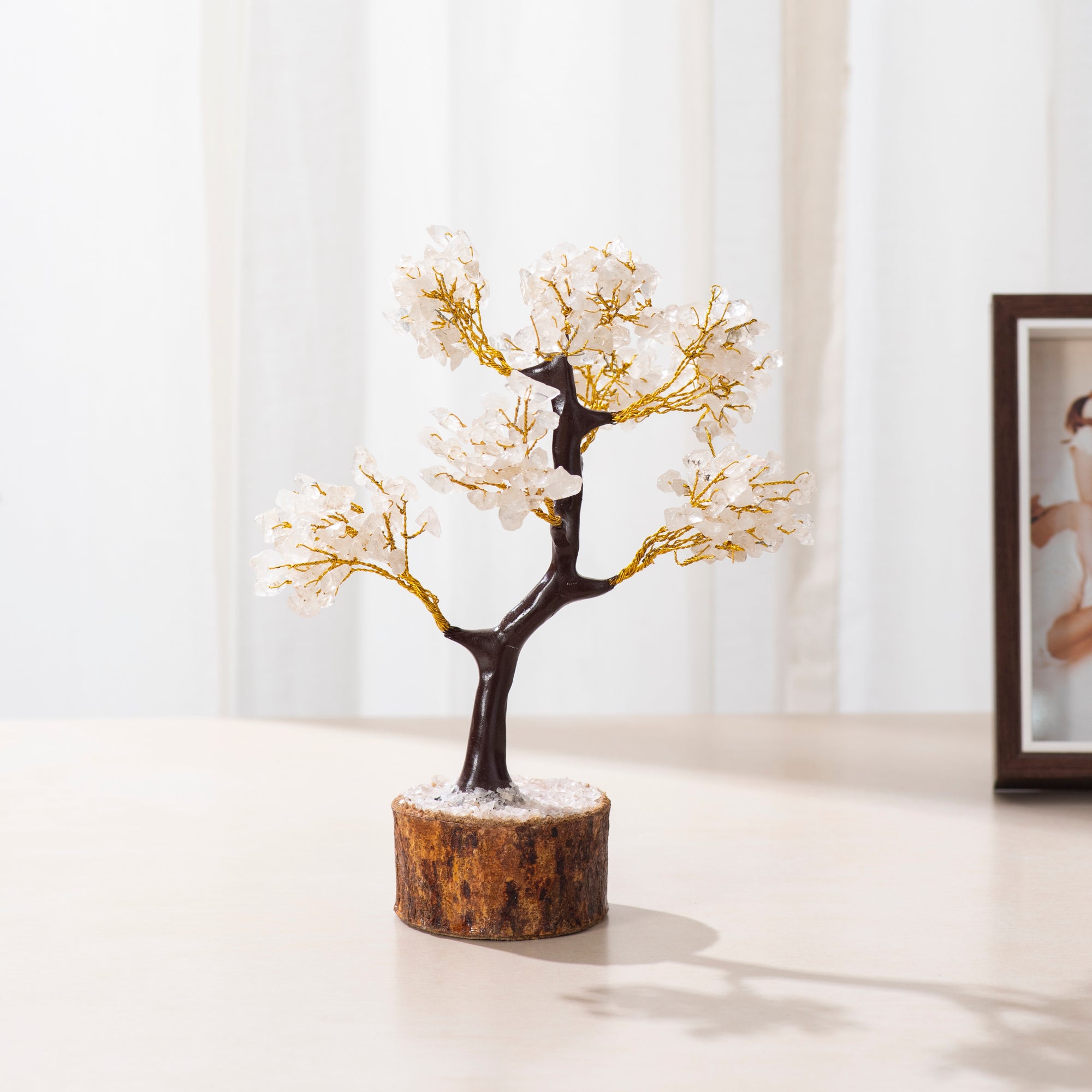 Clear Quartz Crystal Stone Tree for Harmony and Abundance